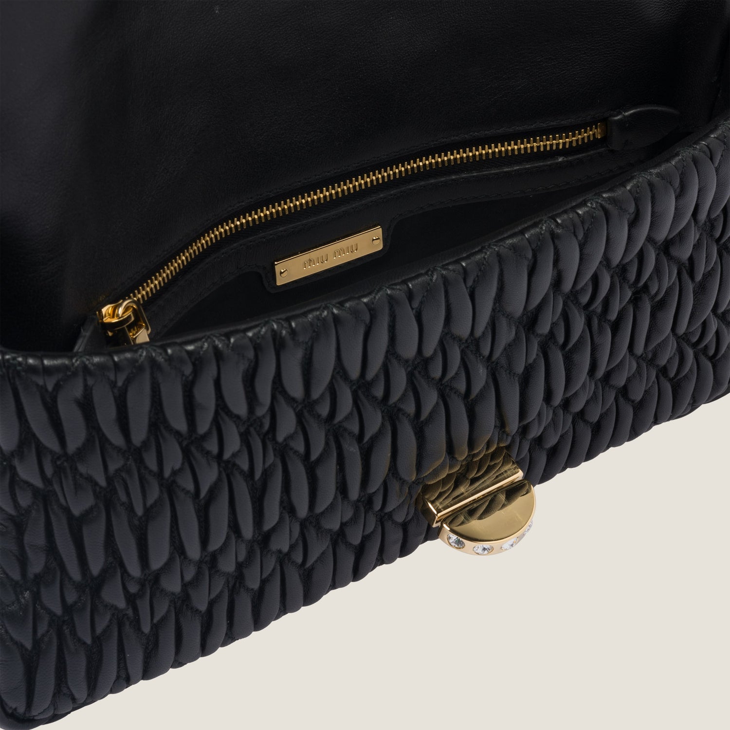 Iconic Crystal Cloque Nappa leather bag