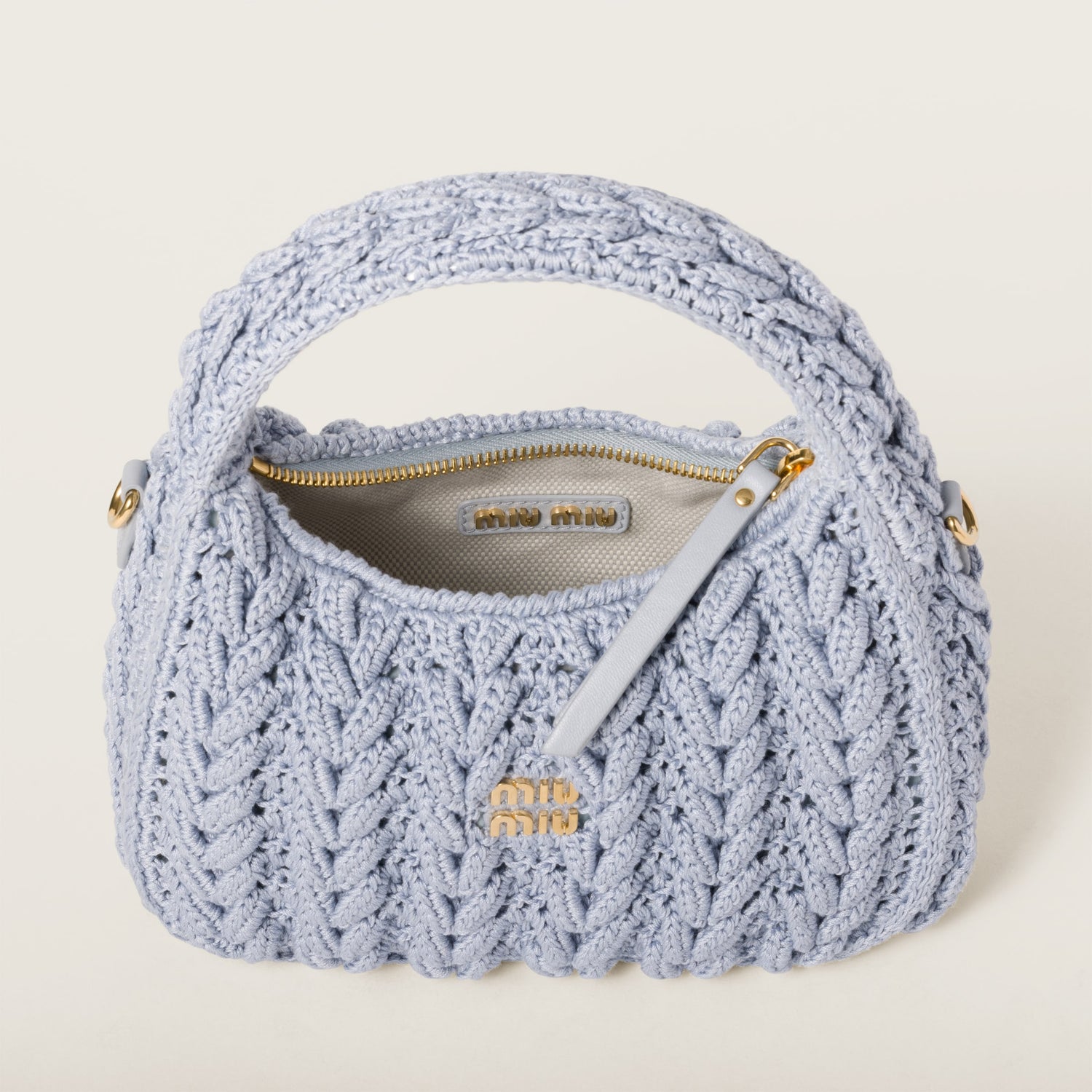 Wander woven cotton hobo bag