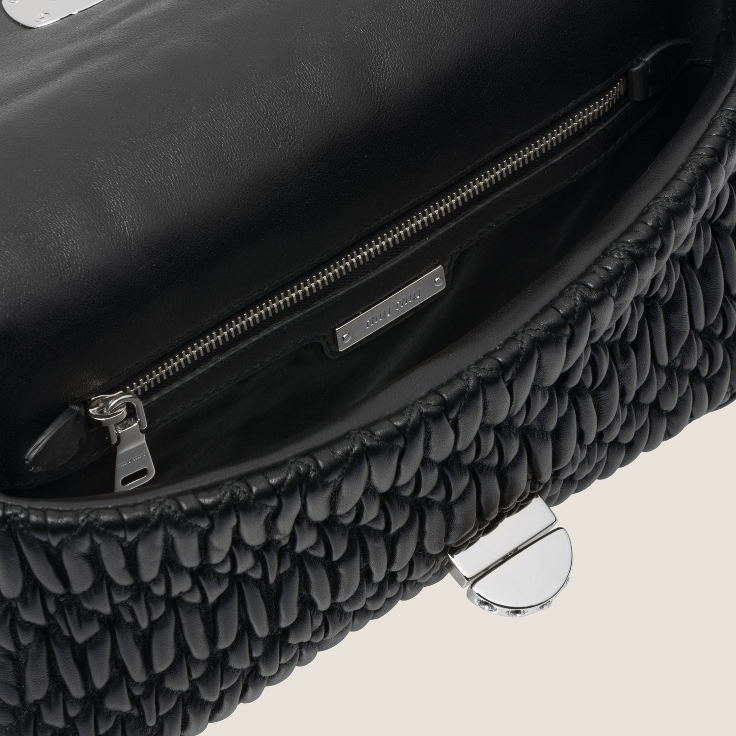 Iconic Crystal Cloque Nappa leather bag