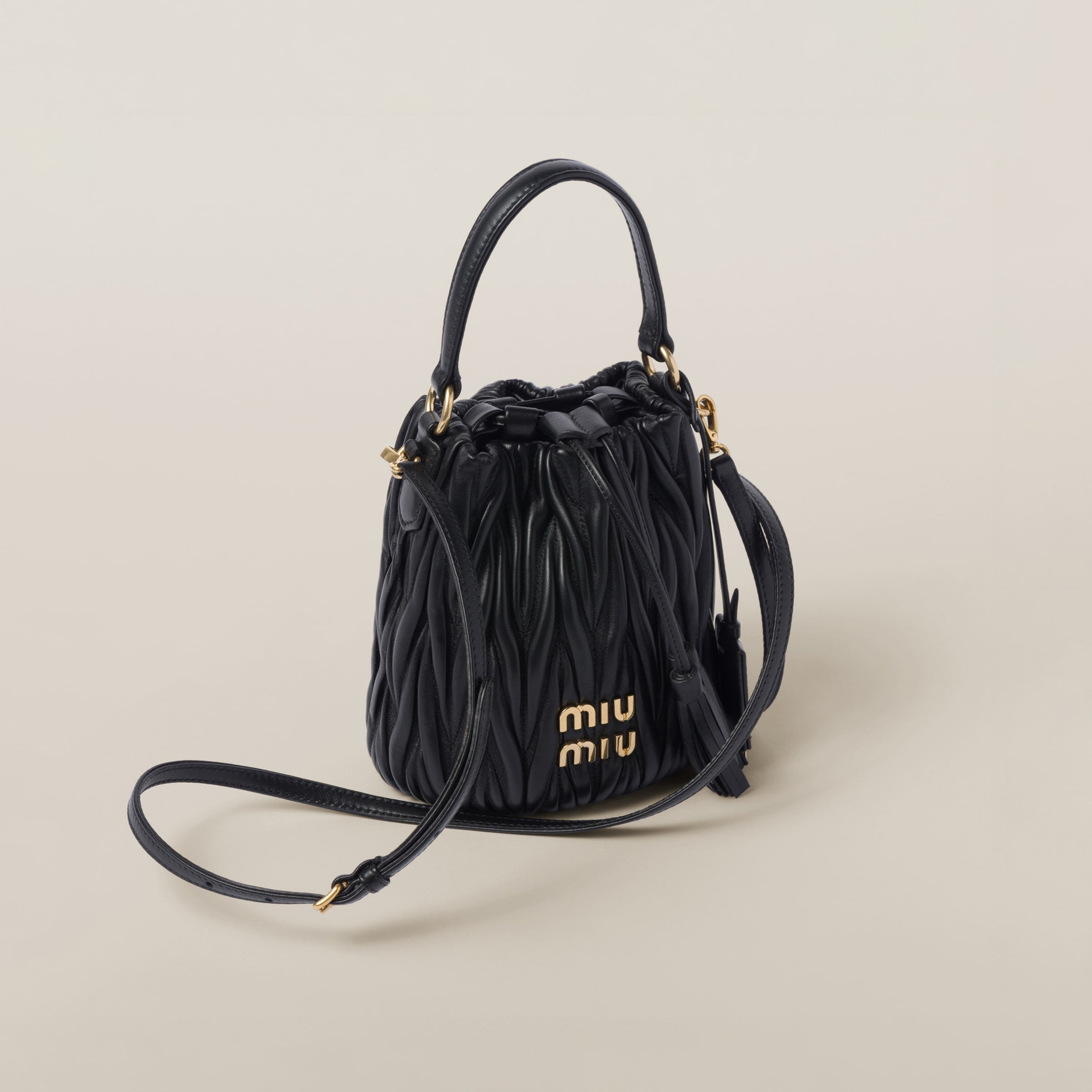 Matelassé Nappa Leather Bucket Bag