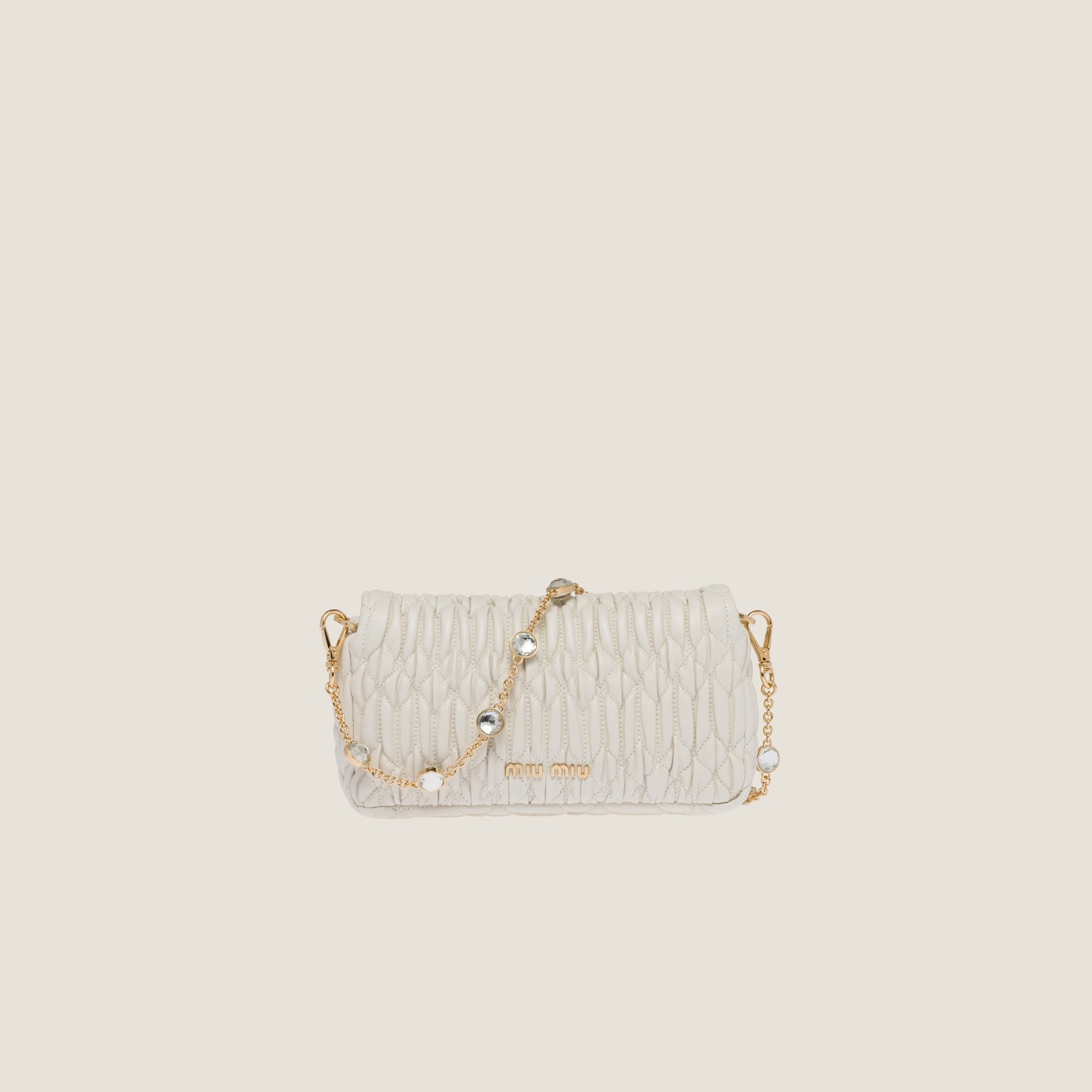 Miu Crystal nappa leather and crystal mini-bag