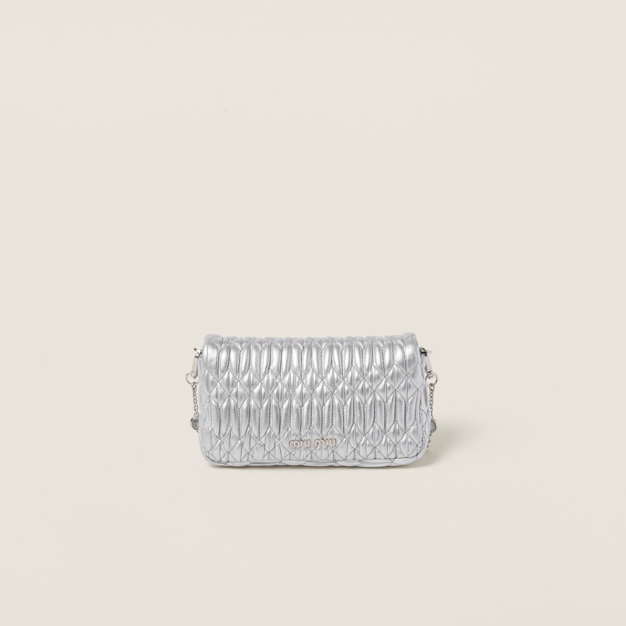 Miu Crystal nappa leather and crystal mini-bag