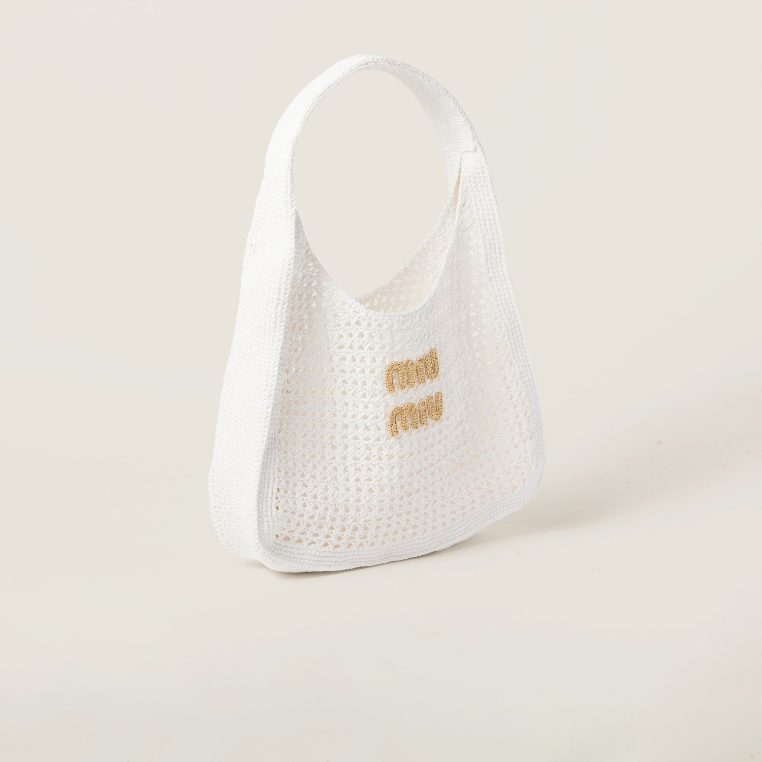 Woven fabric hobo bag