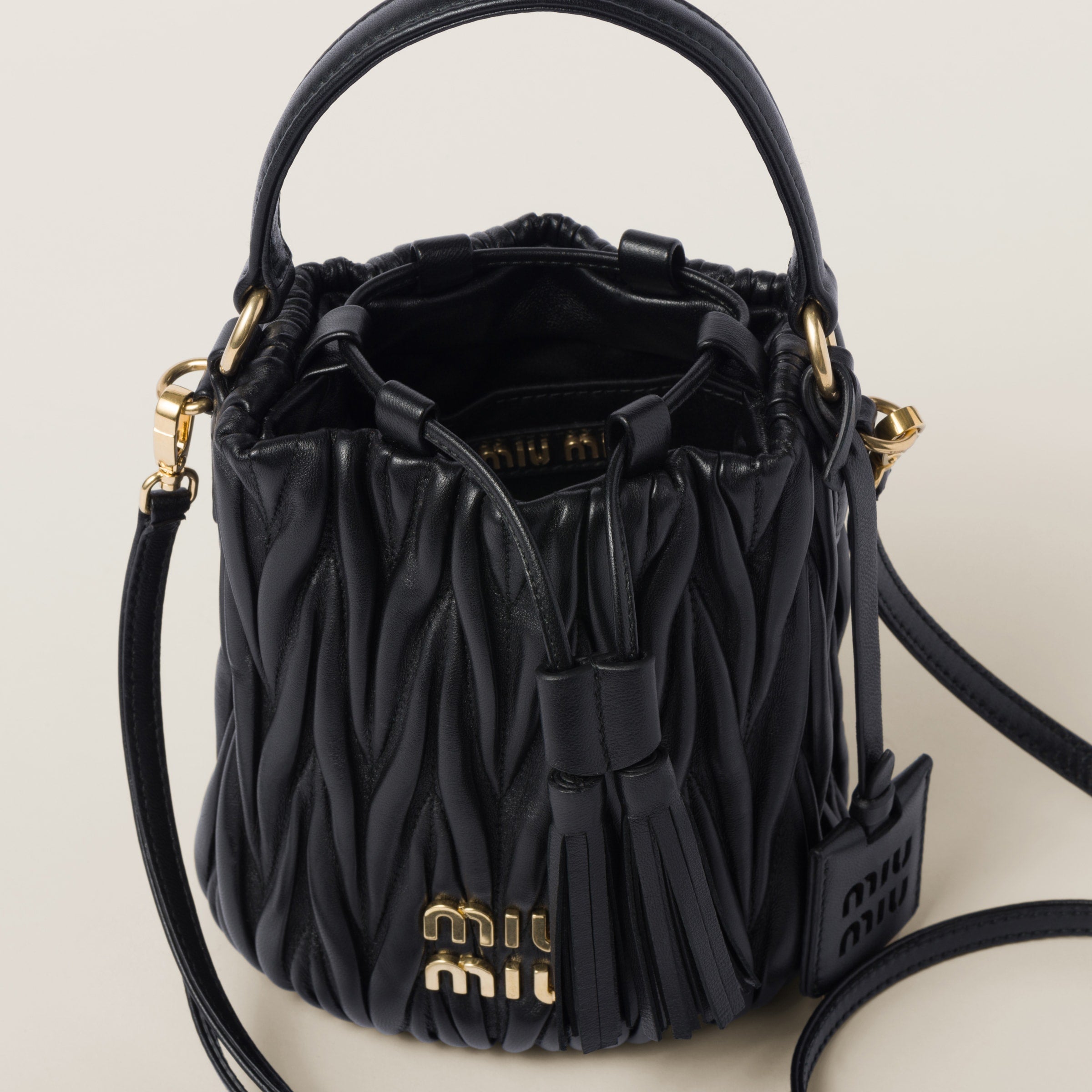 Matelassé Nappa Leather Bucket Bag