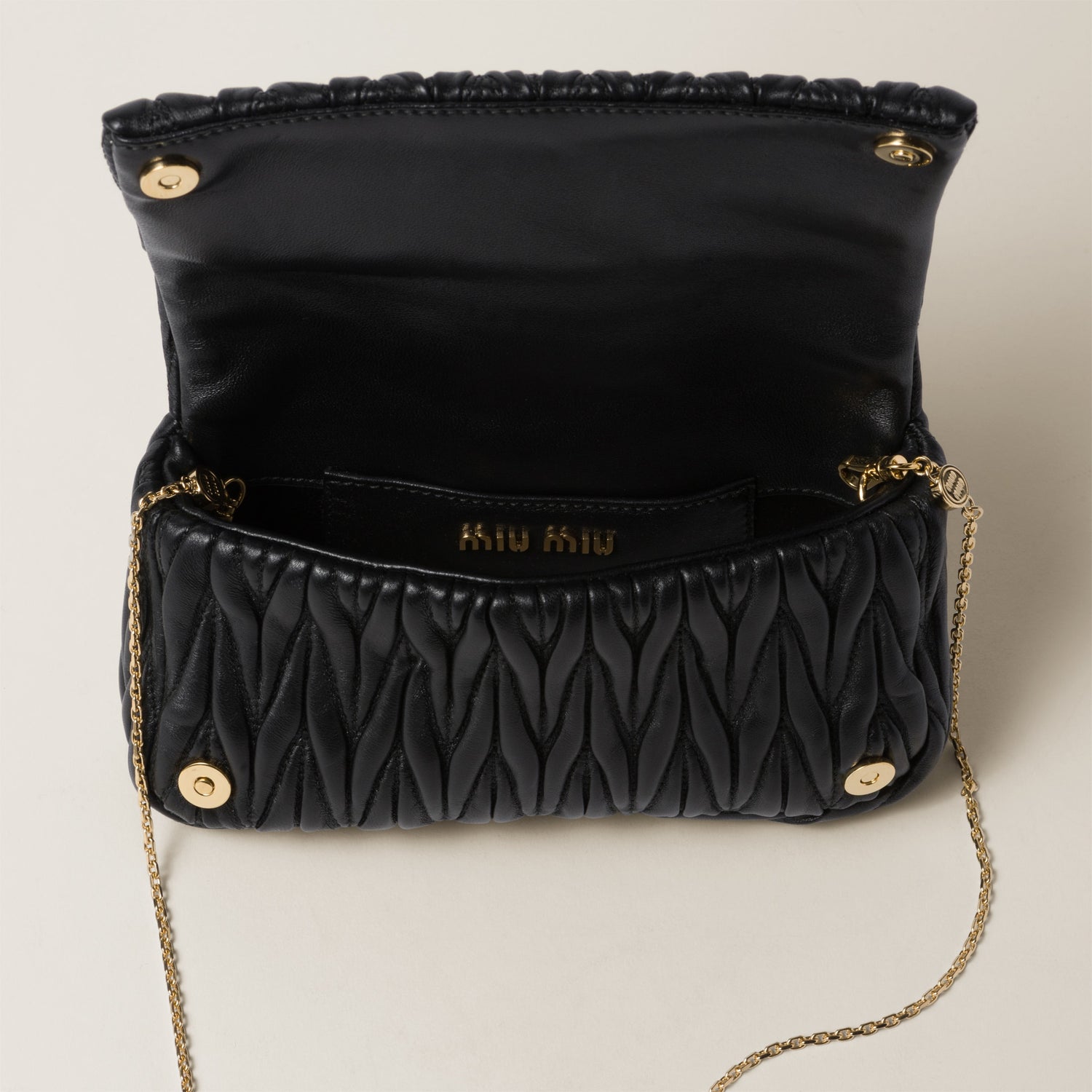 Matelassé nappa leather mini bag