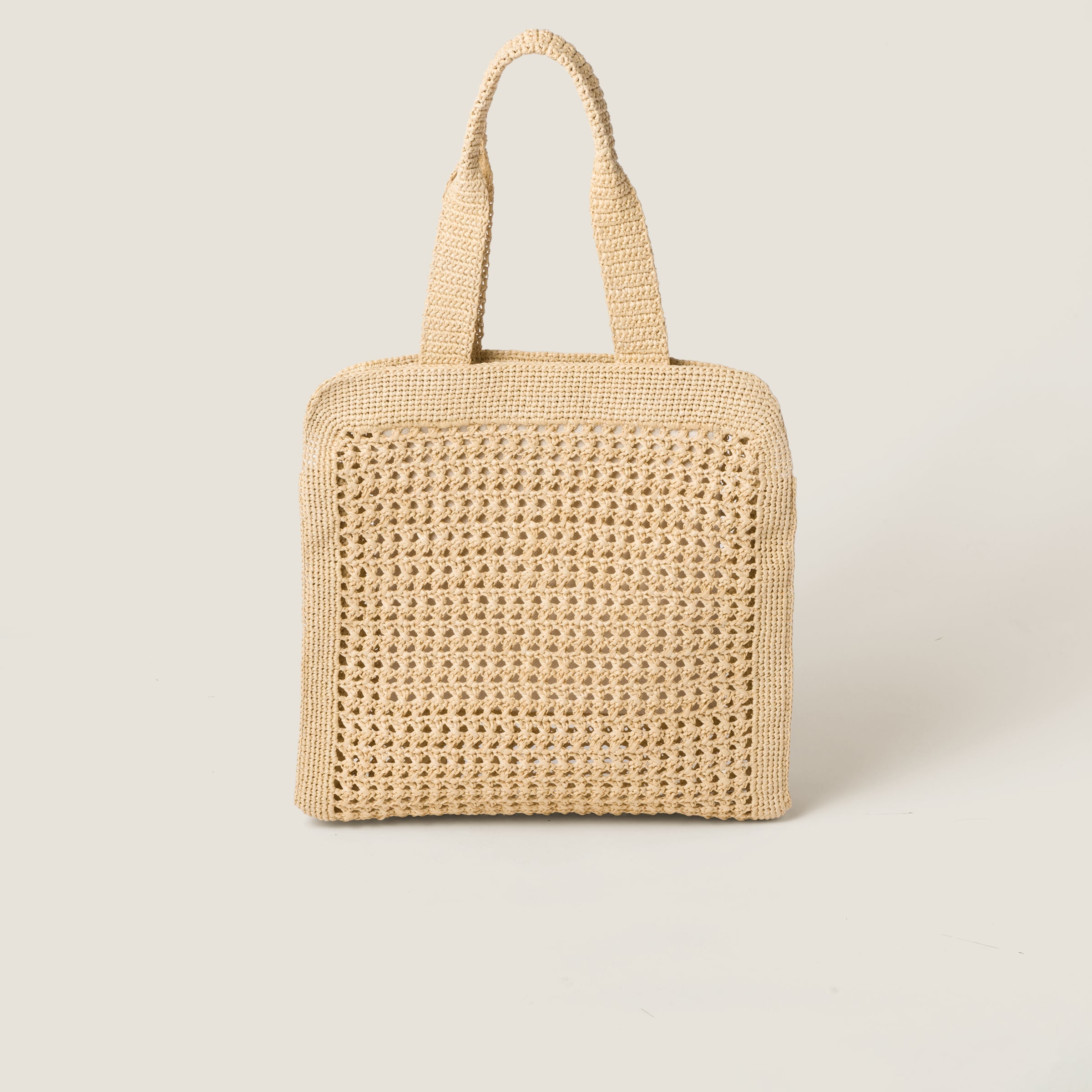 Woven fabric tote bag