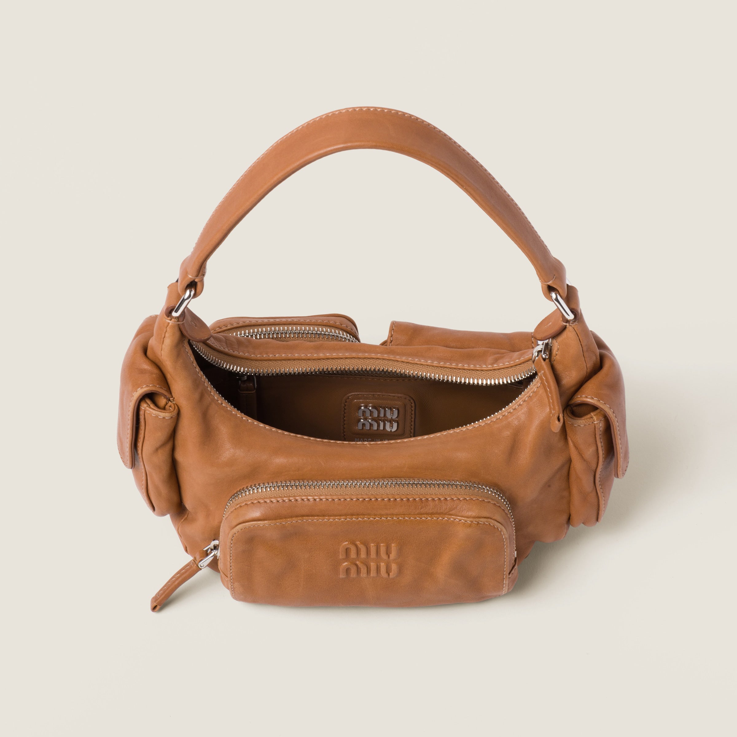 Pocket nappa leather bag