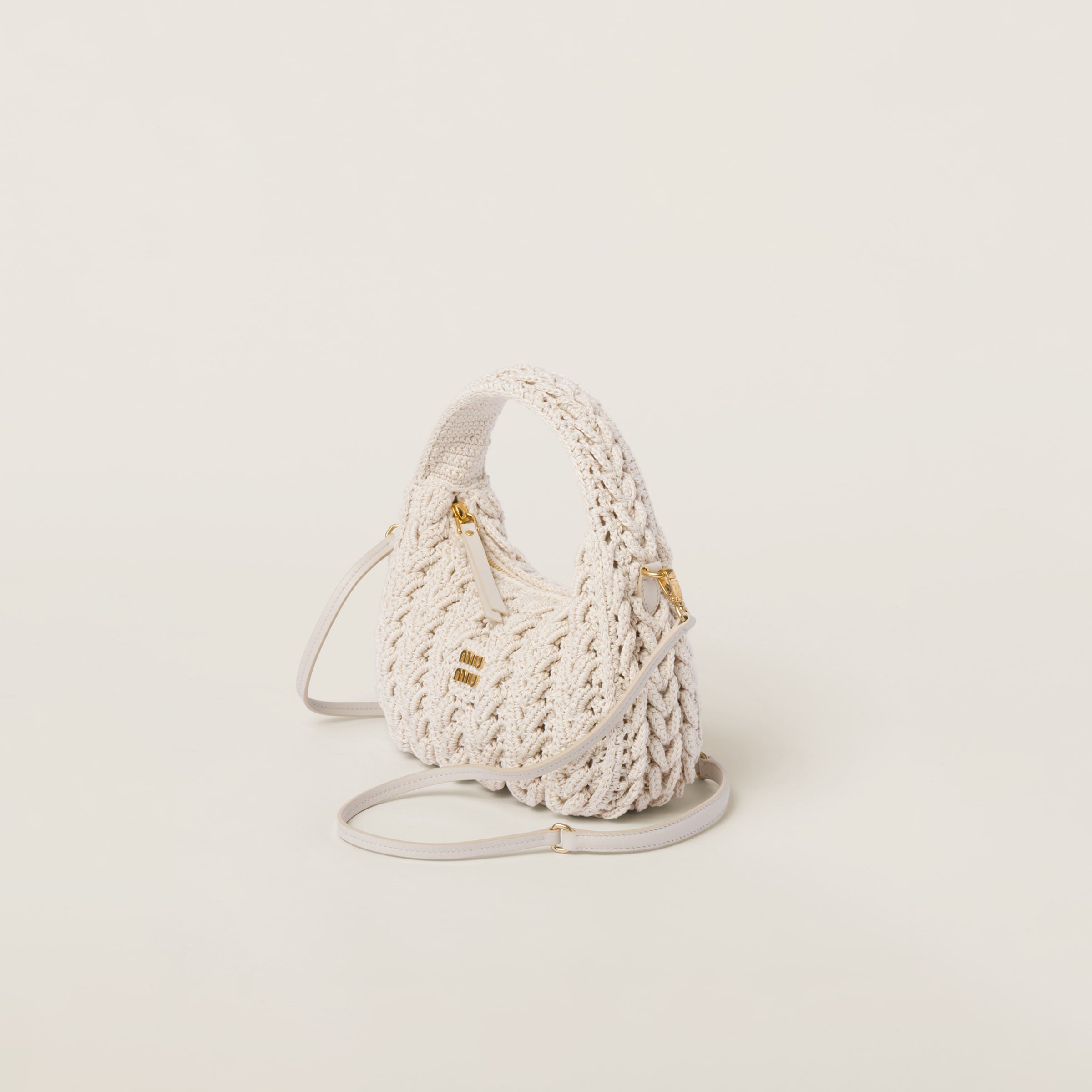 Wander woven cotton hobo bag