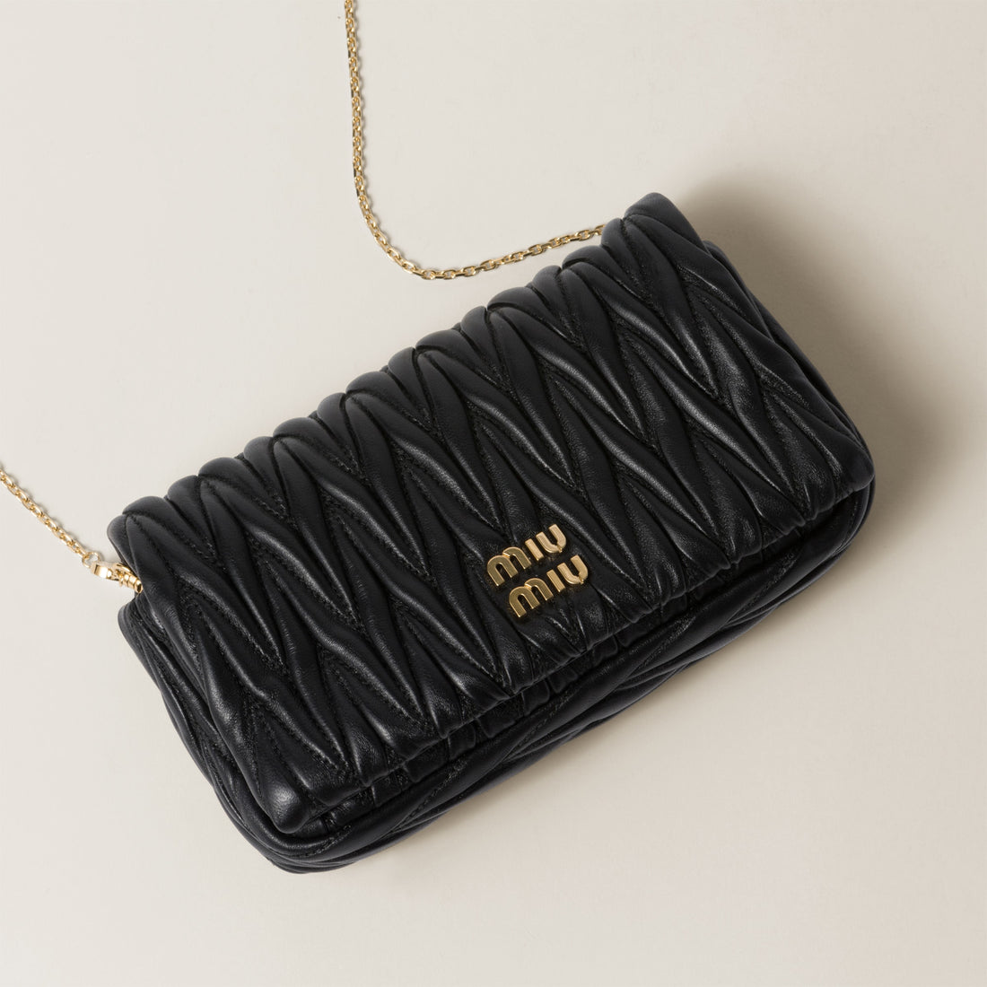 Matelassé nappa leather mini bag