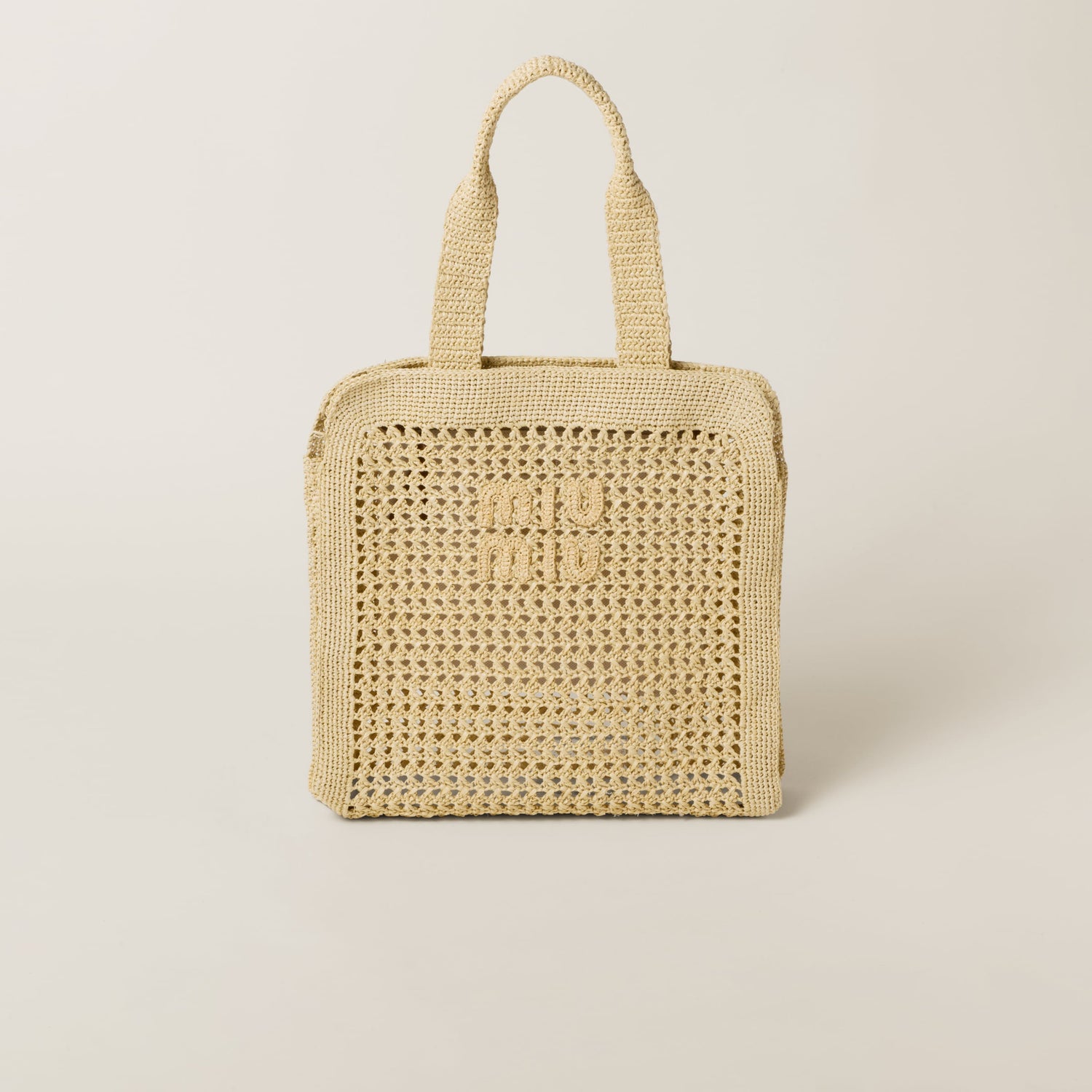 Woven fabric tote bag