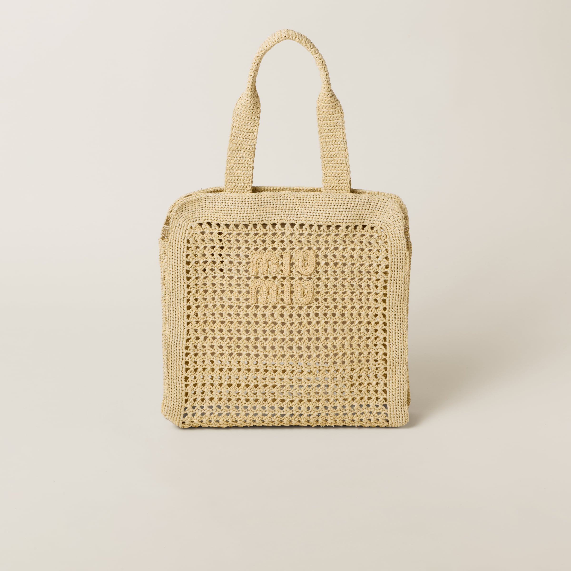 Woven fabric tote bag