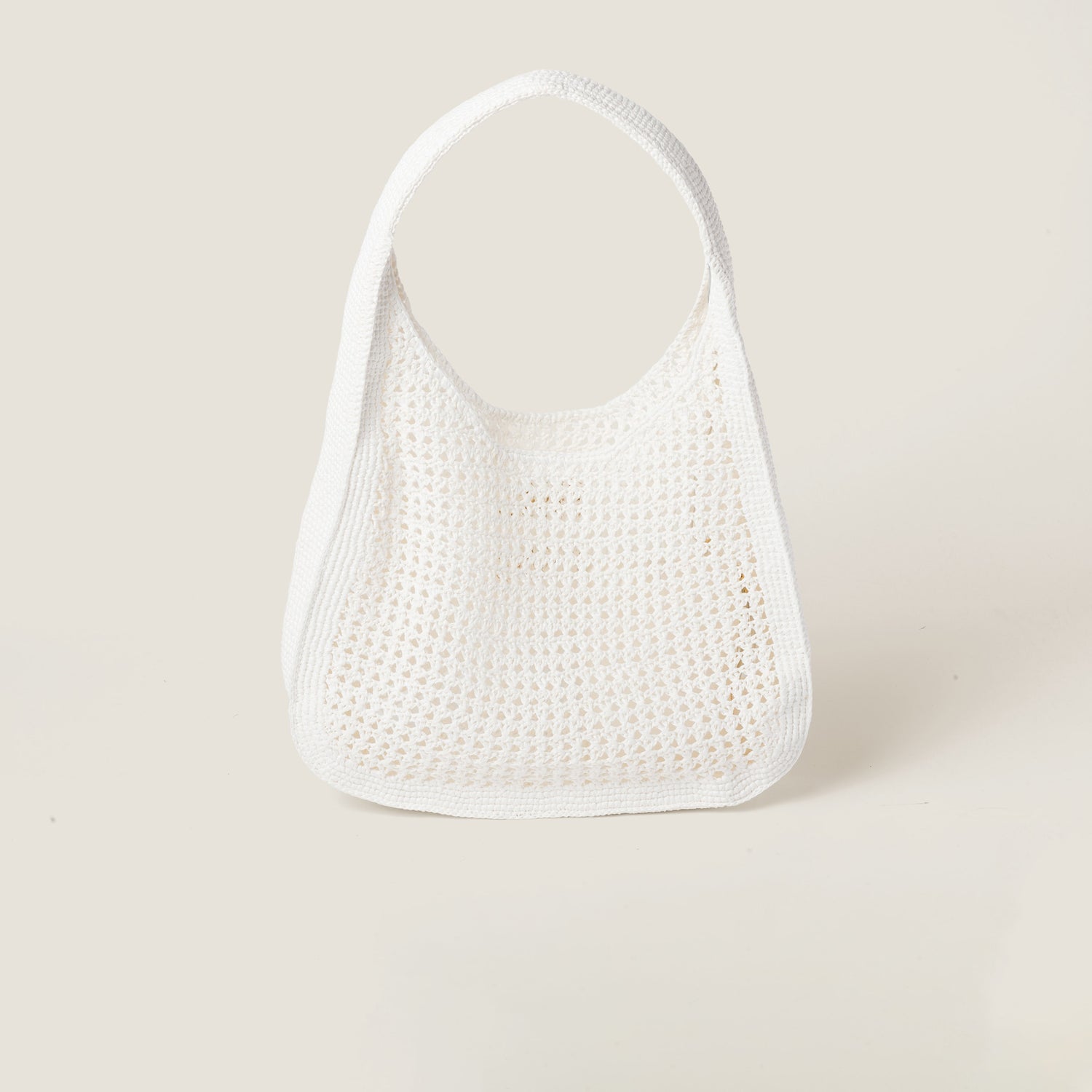 Woven fabric hobo bag