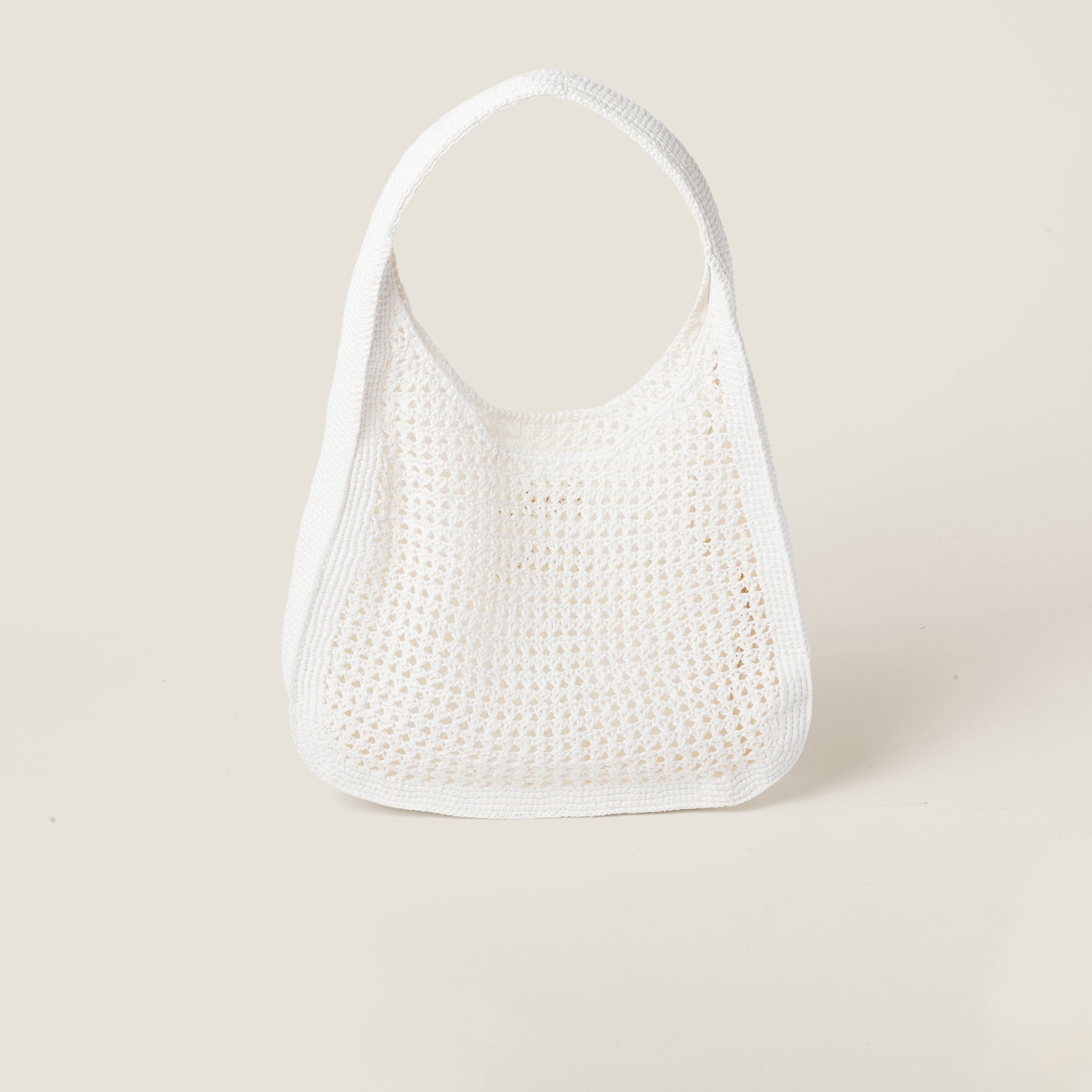 Woven fabric hobo bag