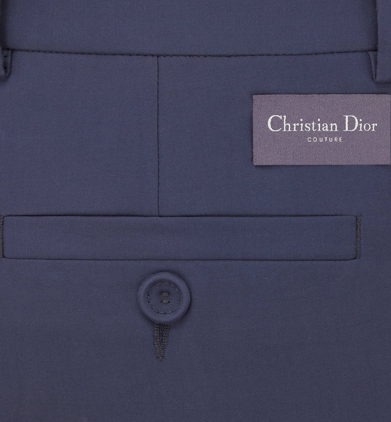 Cd Couture Chinos Blue Cotton Faille