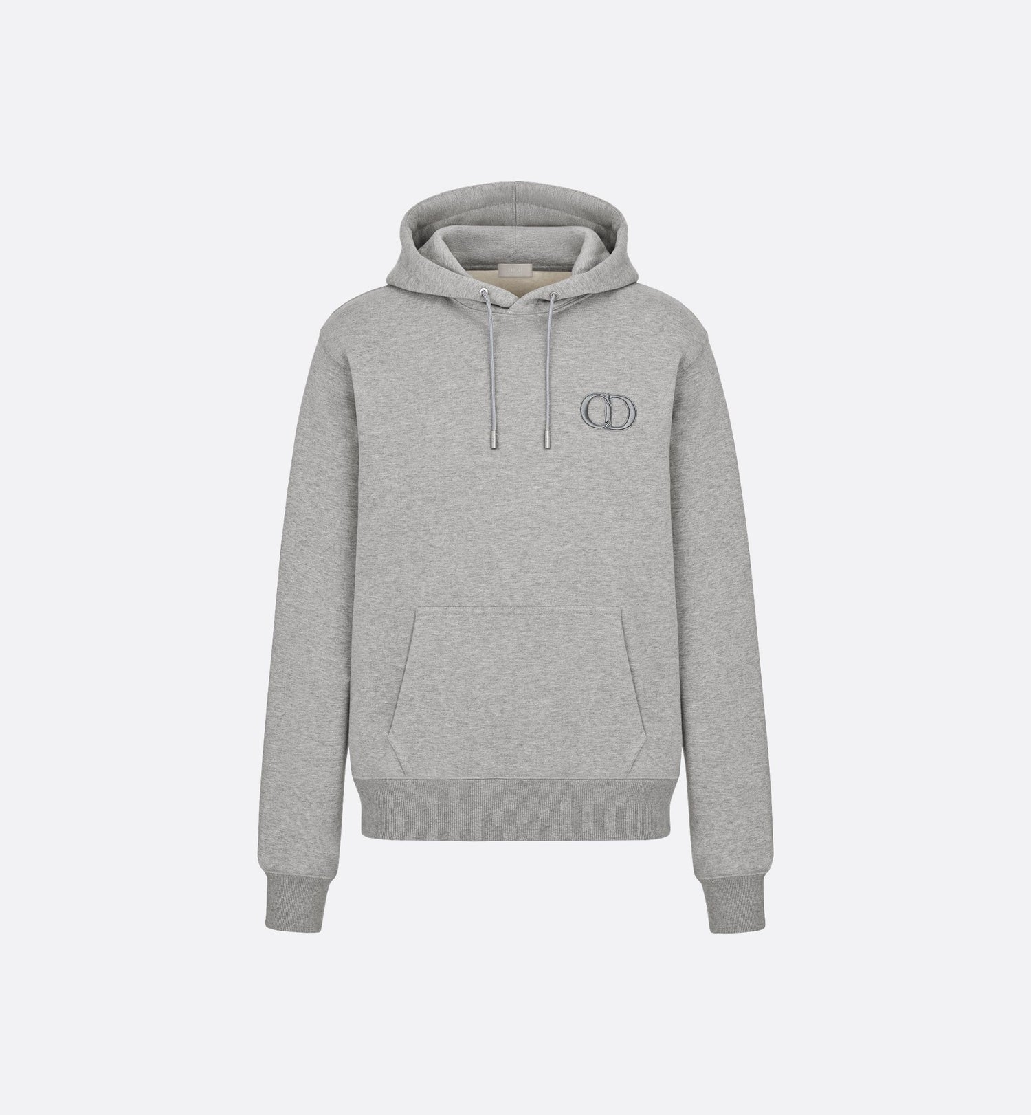 Cd Icon Hooded Sweatshirt Gray Cotton Fleece