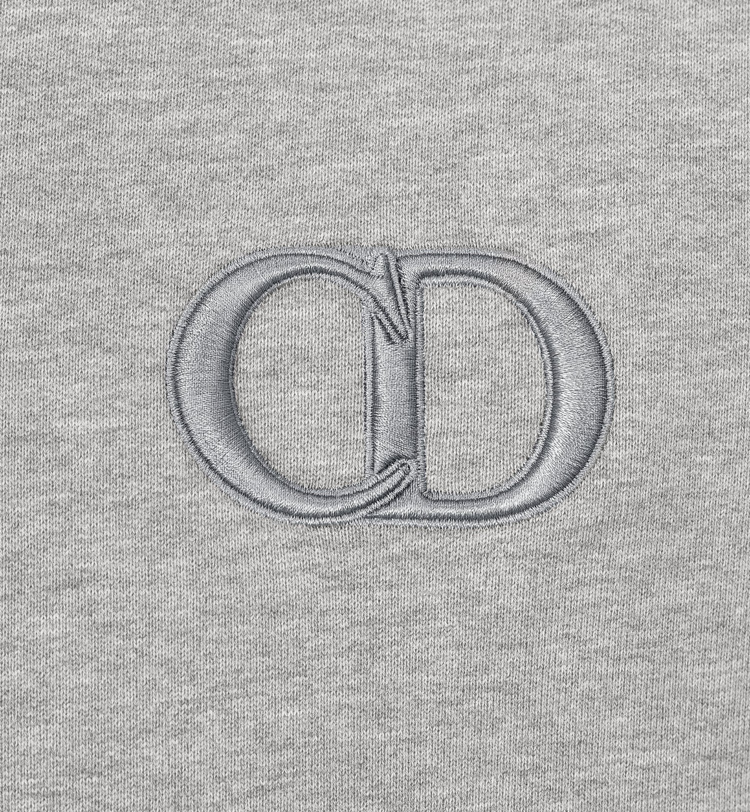 Cd Icon Hooded Sweatshirt Gray Cotton Fleece