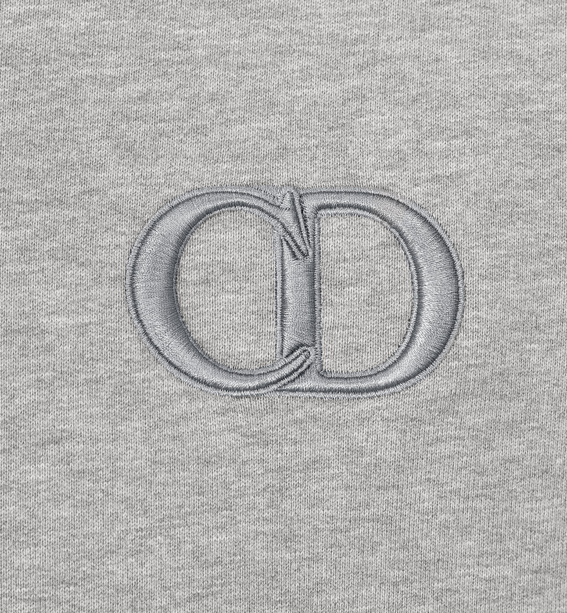 Cd Icon Hooded Sweatshirt Gray Cotton Fleece