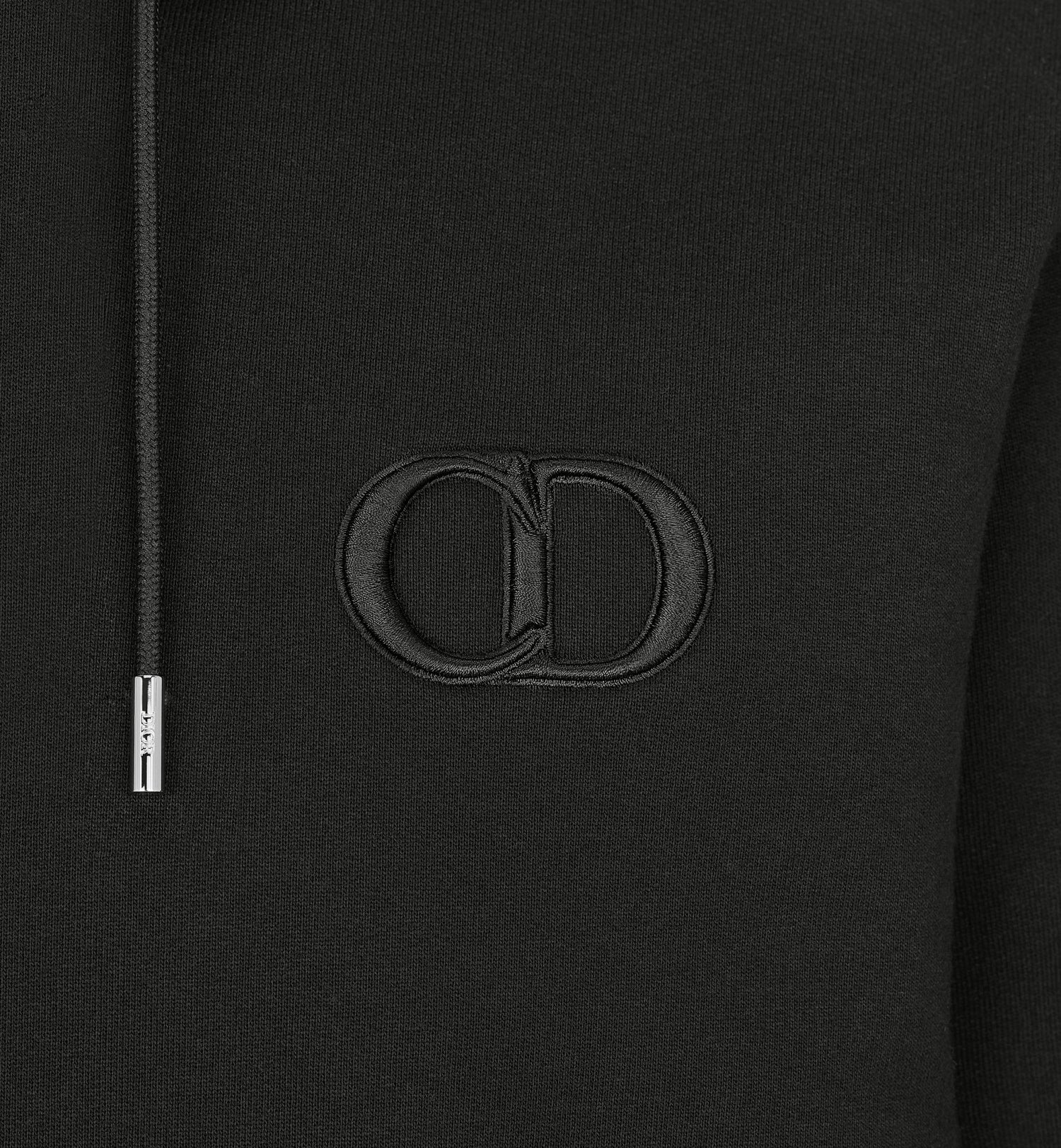 Cd Icon Hooded Sweatshirt Black Cotton Fleece