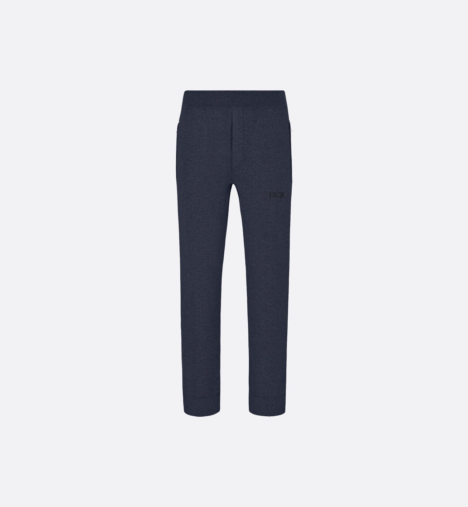 Track Pants Navy Blue Cotton Knit And Cashmere