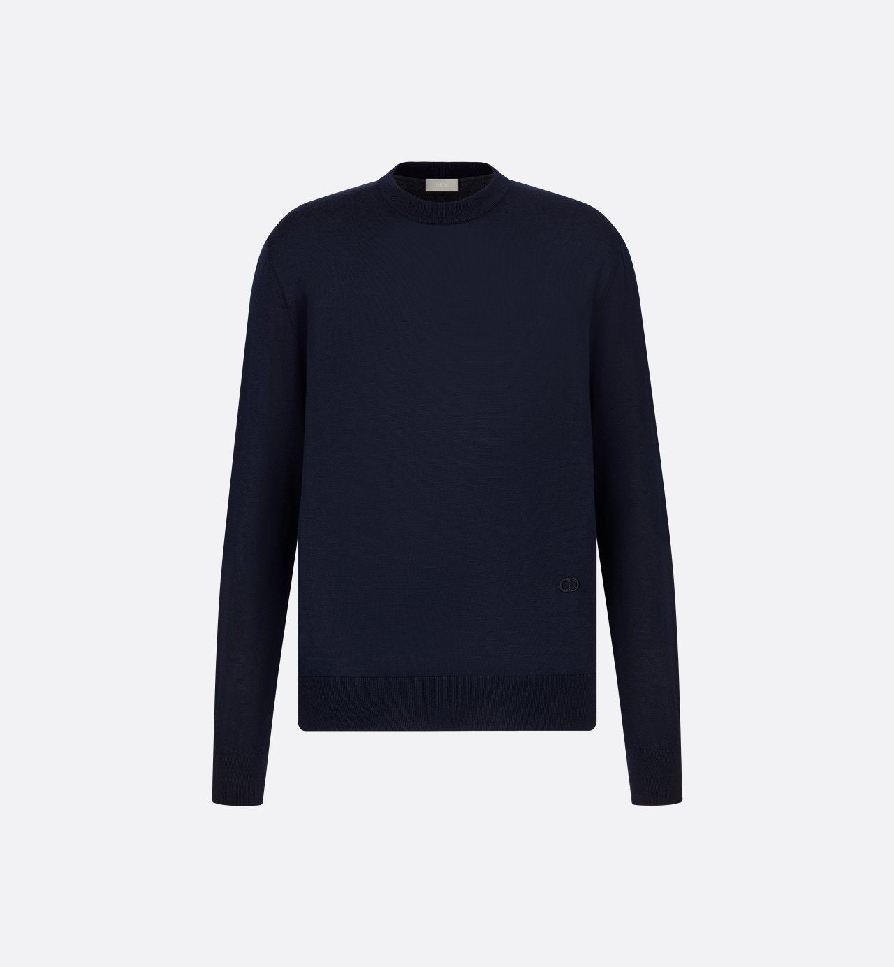 Sweater With Cd Icon Signature Navy Blue Cashmere Jersey