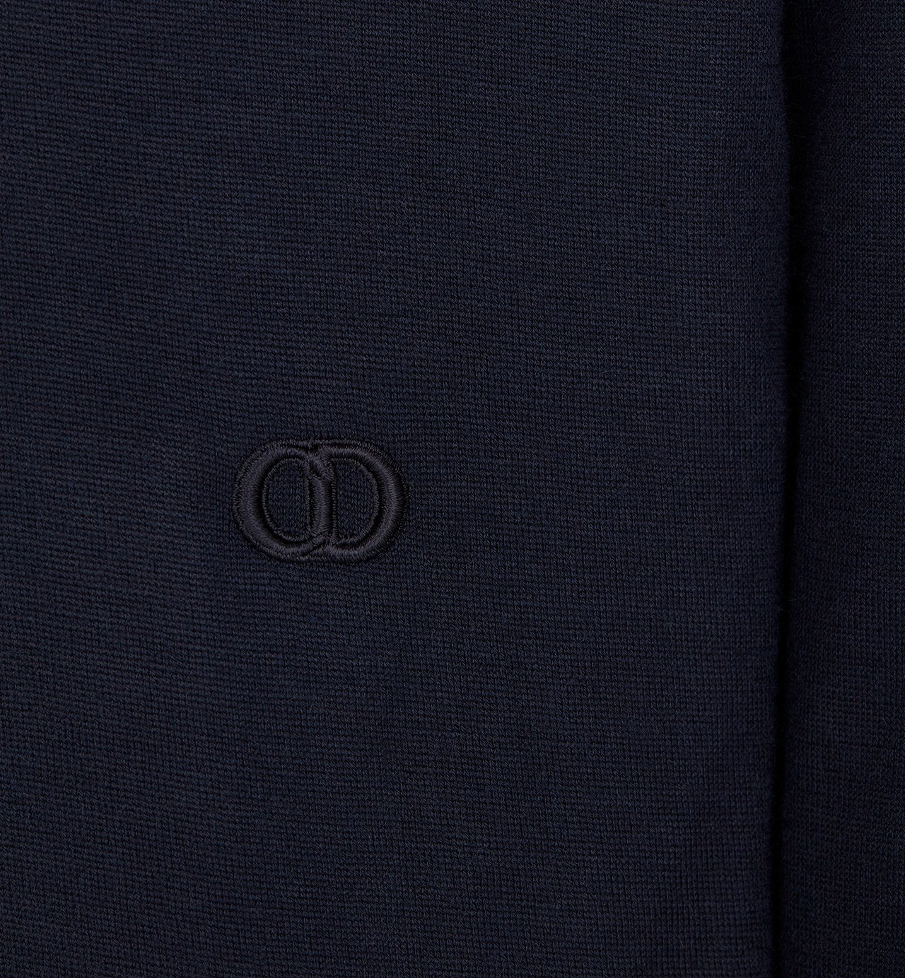 Sweater With Cd Icon Signature Navy Blue Cashmere Jersey