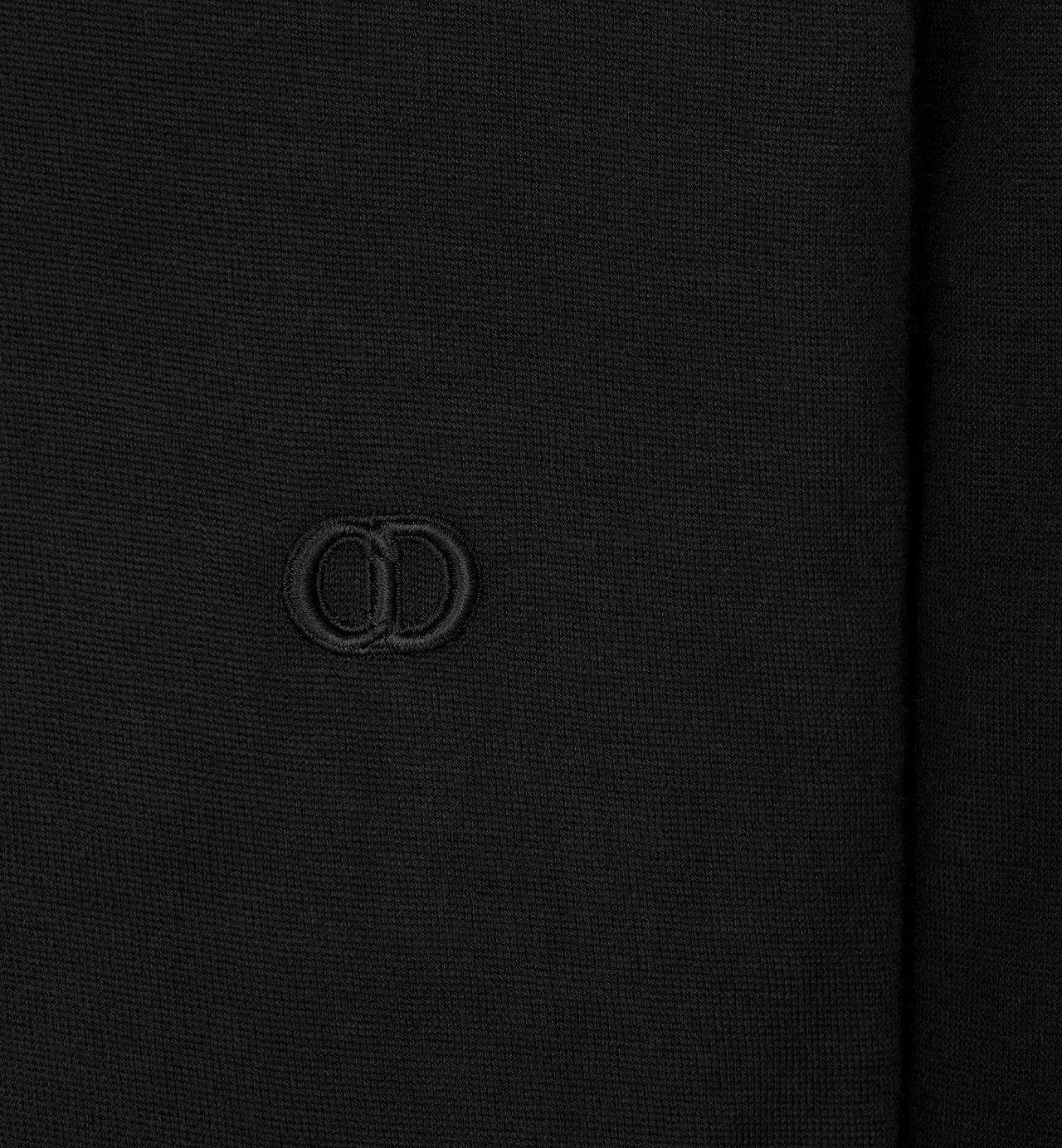 Sweater With Cd Icon Signature Black Cashmere Jersey