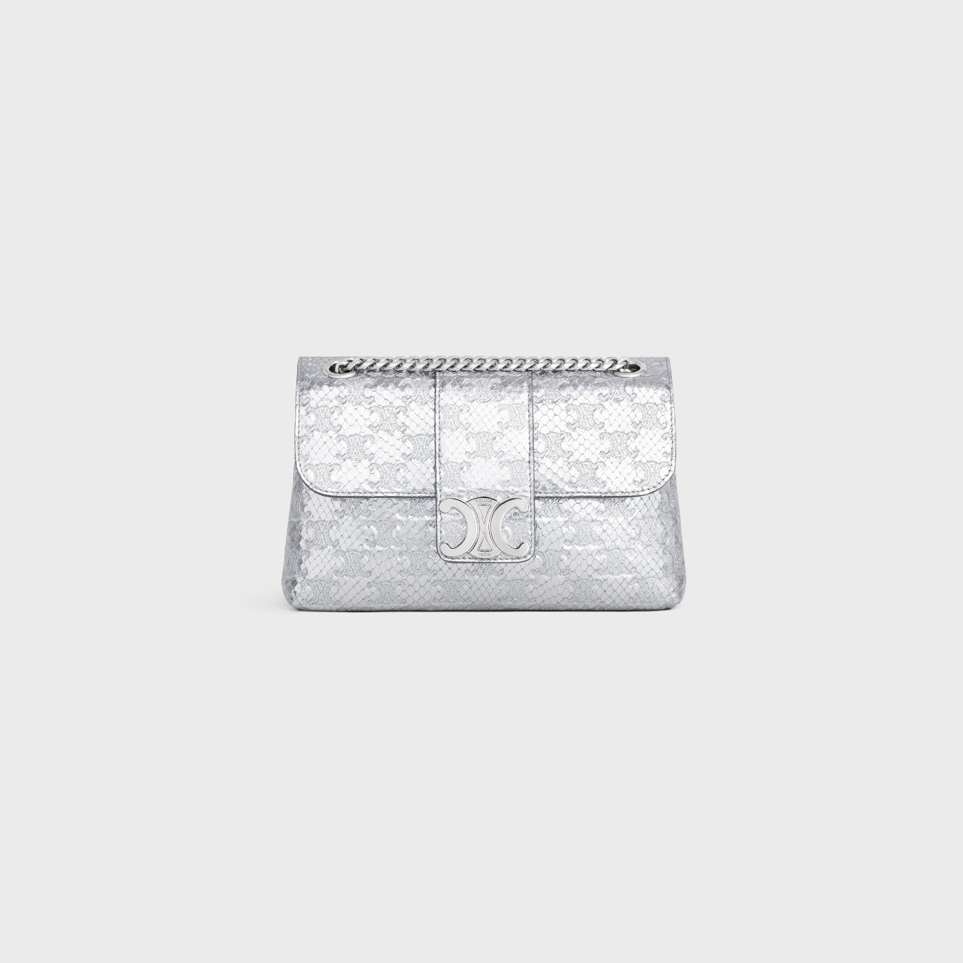 Teen Celine Victoire Bag In Python Effect Calfskin With Triomphe All-Over