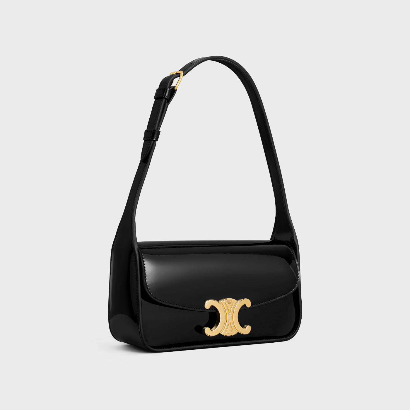 Shoulder Bag Terence In Patent Calfskin