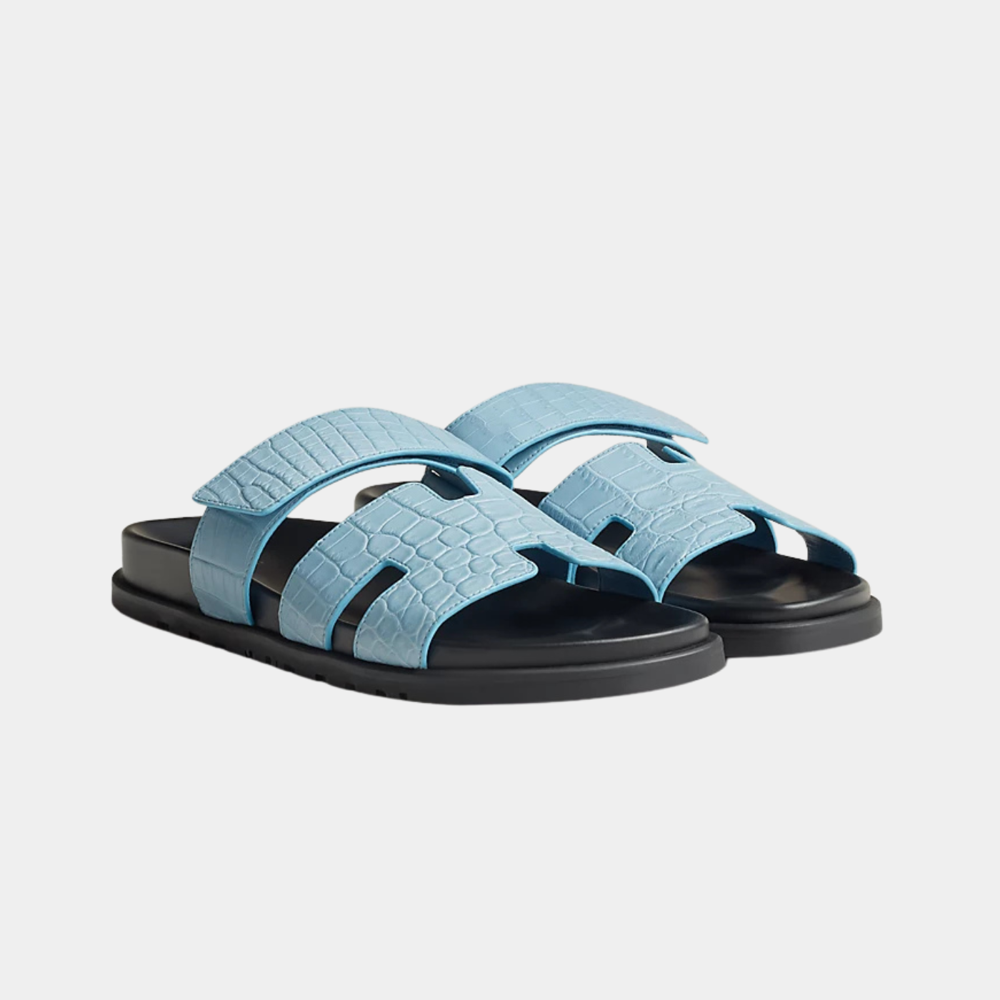 Chypre Sandal - Bleu Cameo Crocodile