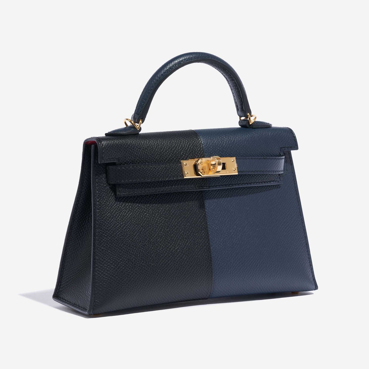 Kelly Mini Epsom Blue Indigo / Black