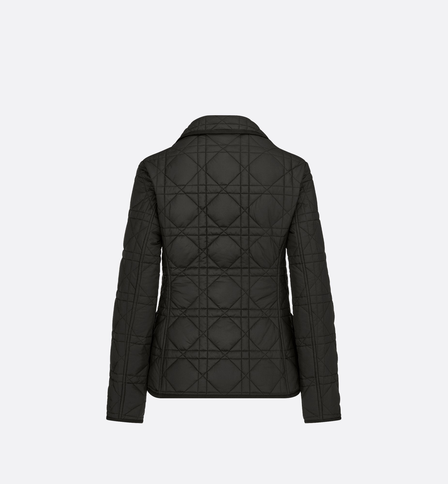 Macrocannage Bar Jacket Black Quilted Technical Taffeta