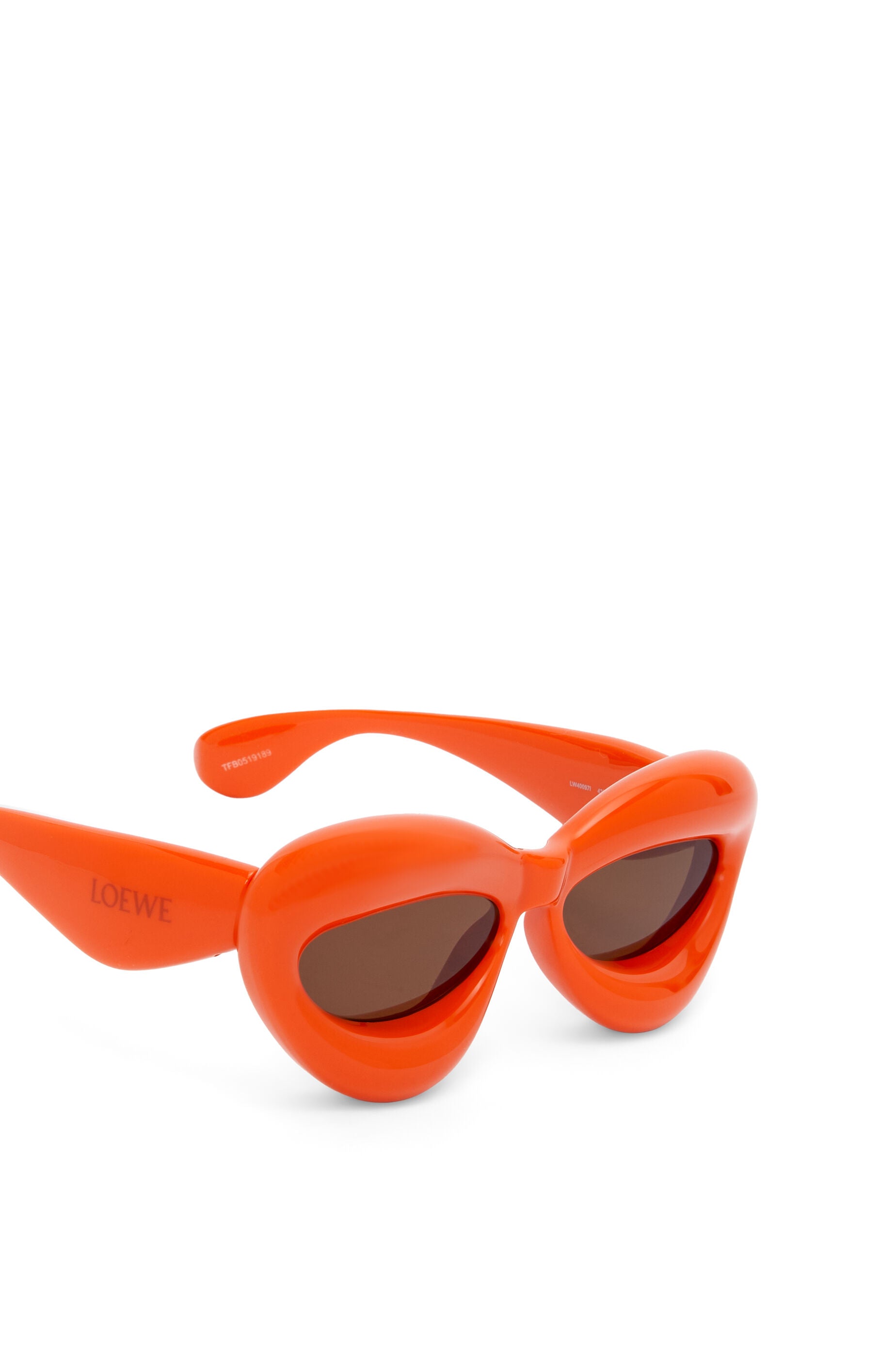 Inflated cateye sunglasses in nylon