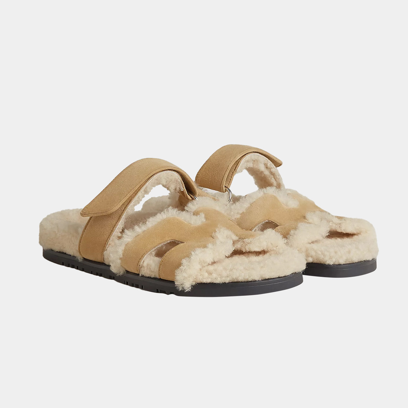 Chypre Sandal - Beige Fur