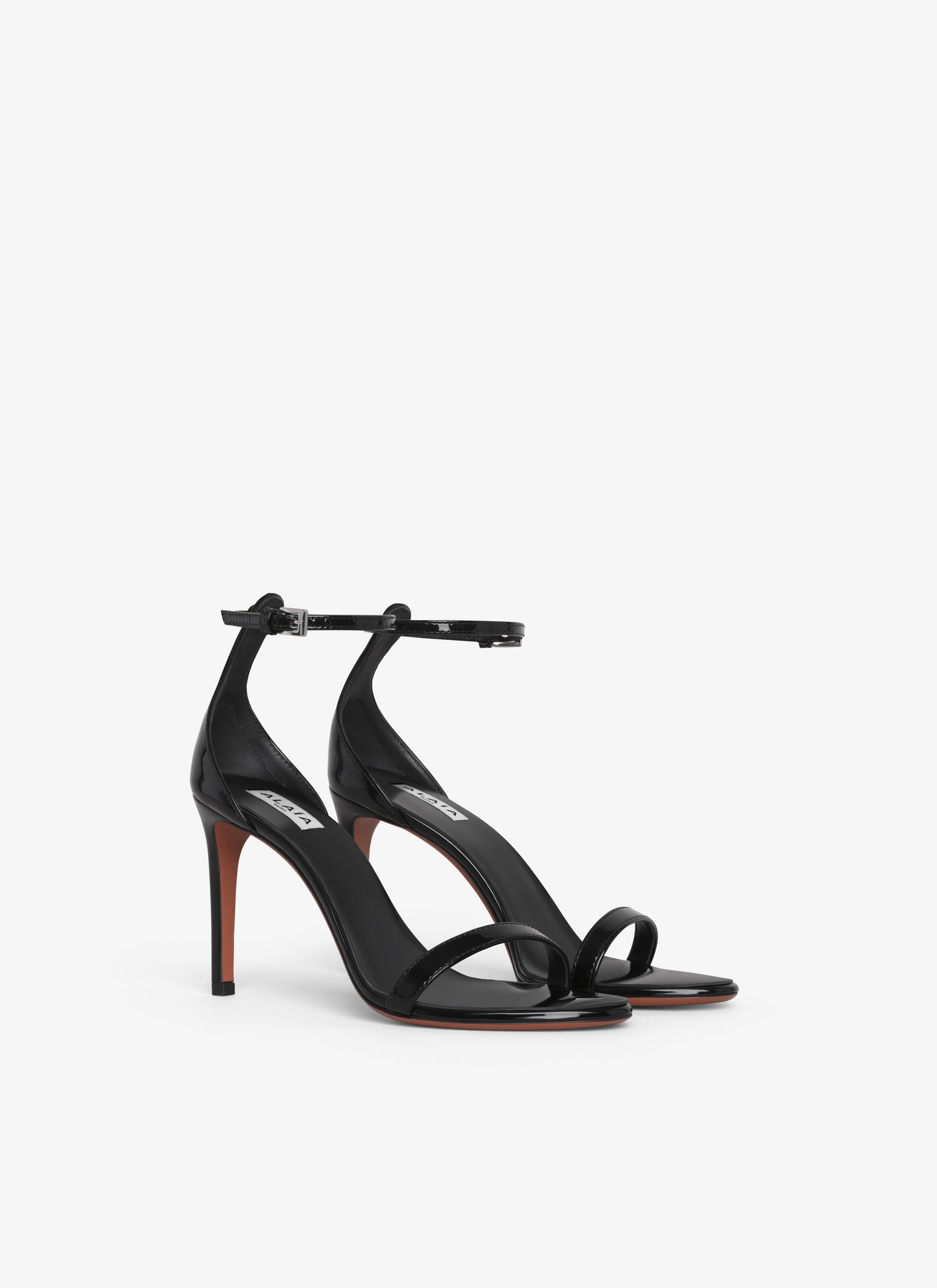 High Sandals in Patent Calfskin