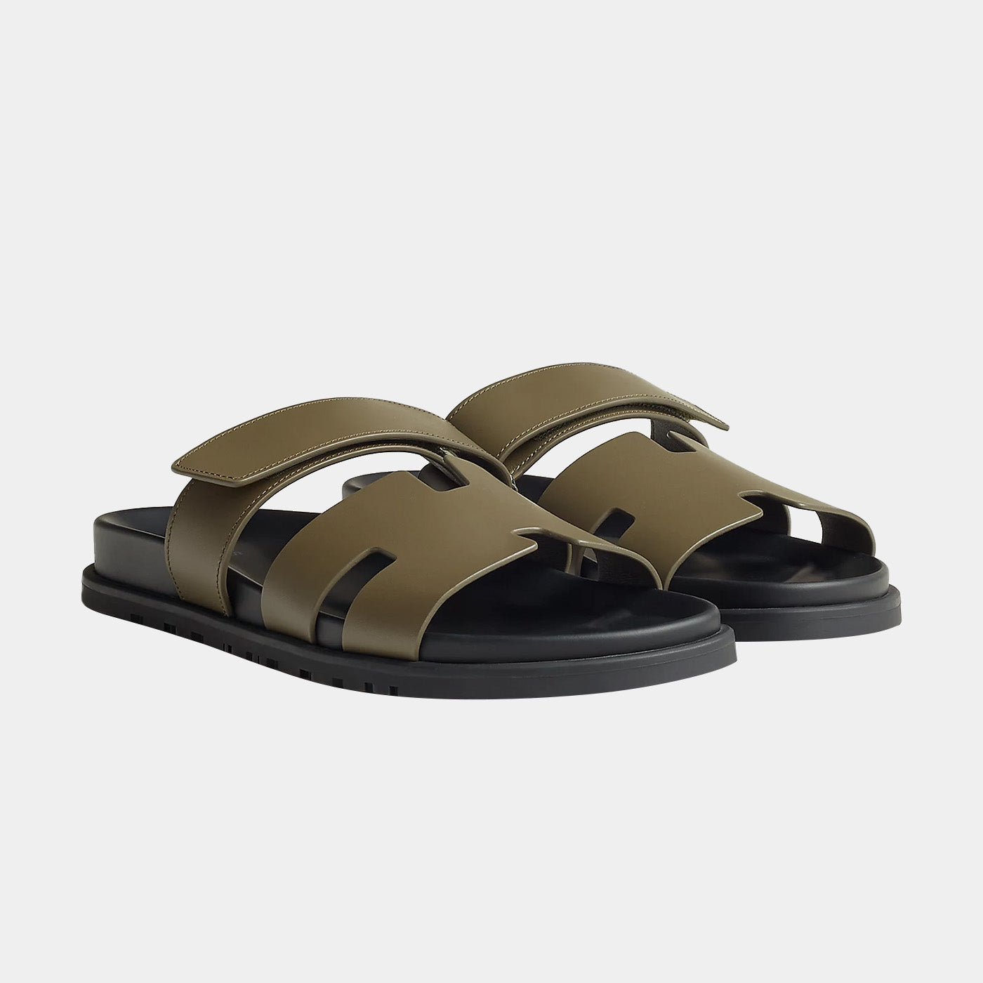 Chypre Sandal - Olive Leather