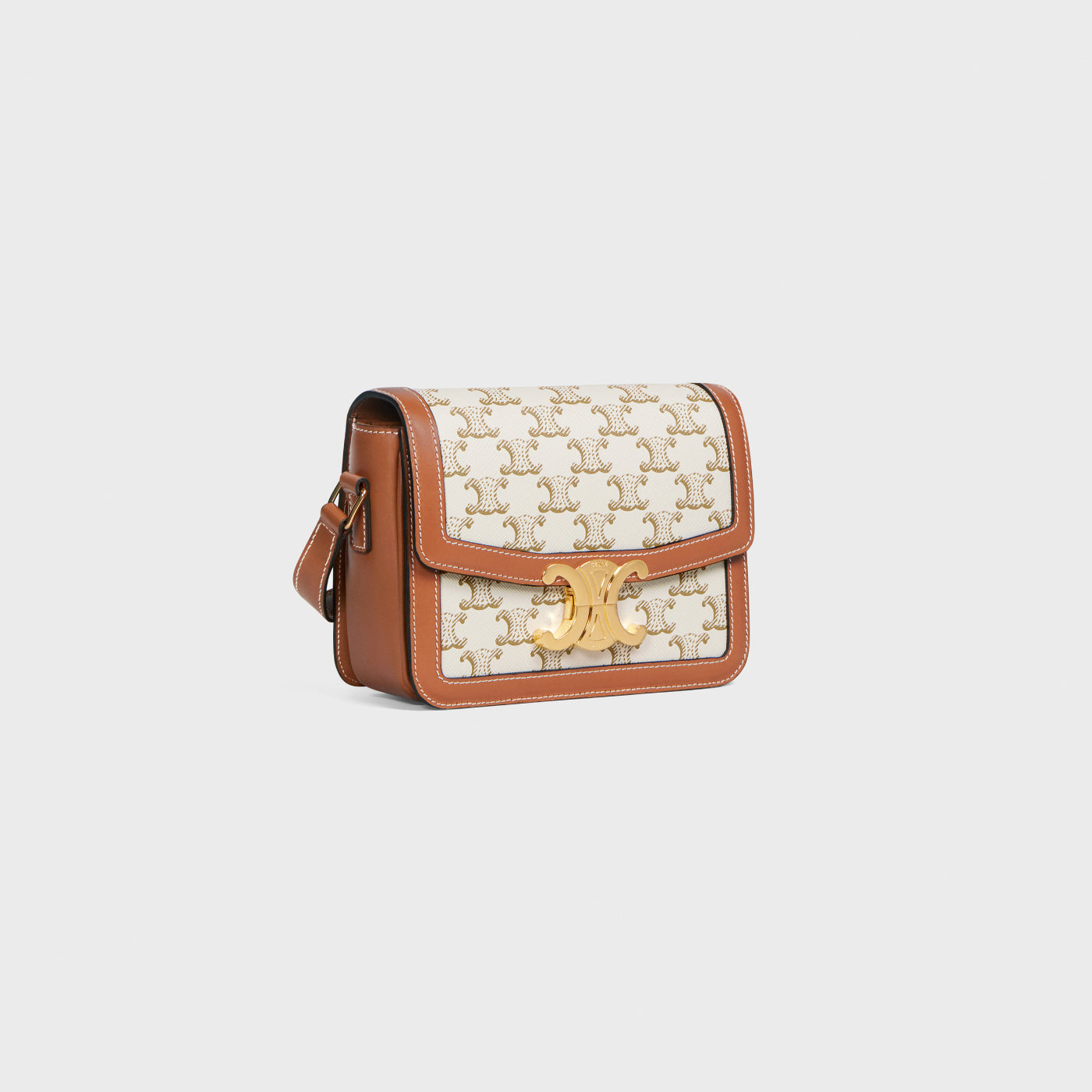 Teen Triomphe Bag In Triomphe Canvas And Calfskin