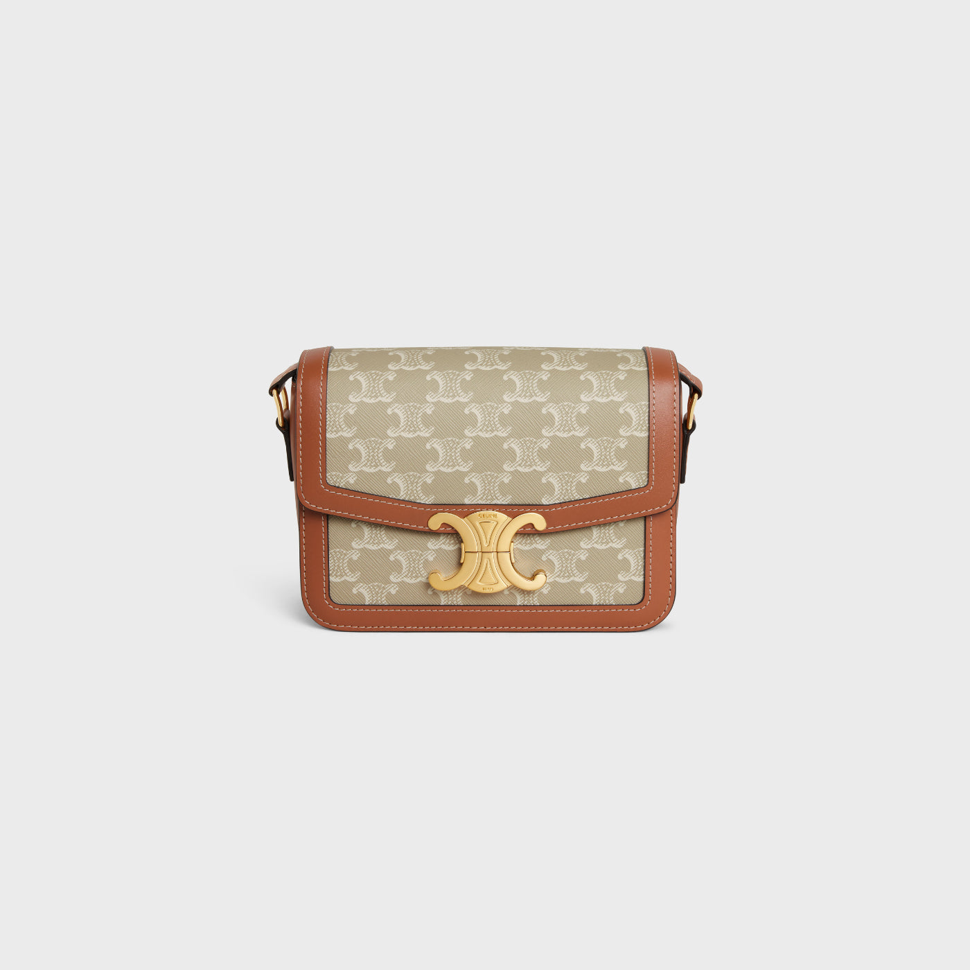 Teen Triomphe Bag In Triomphe Canvas And Calfskin