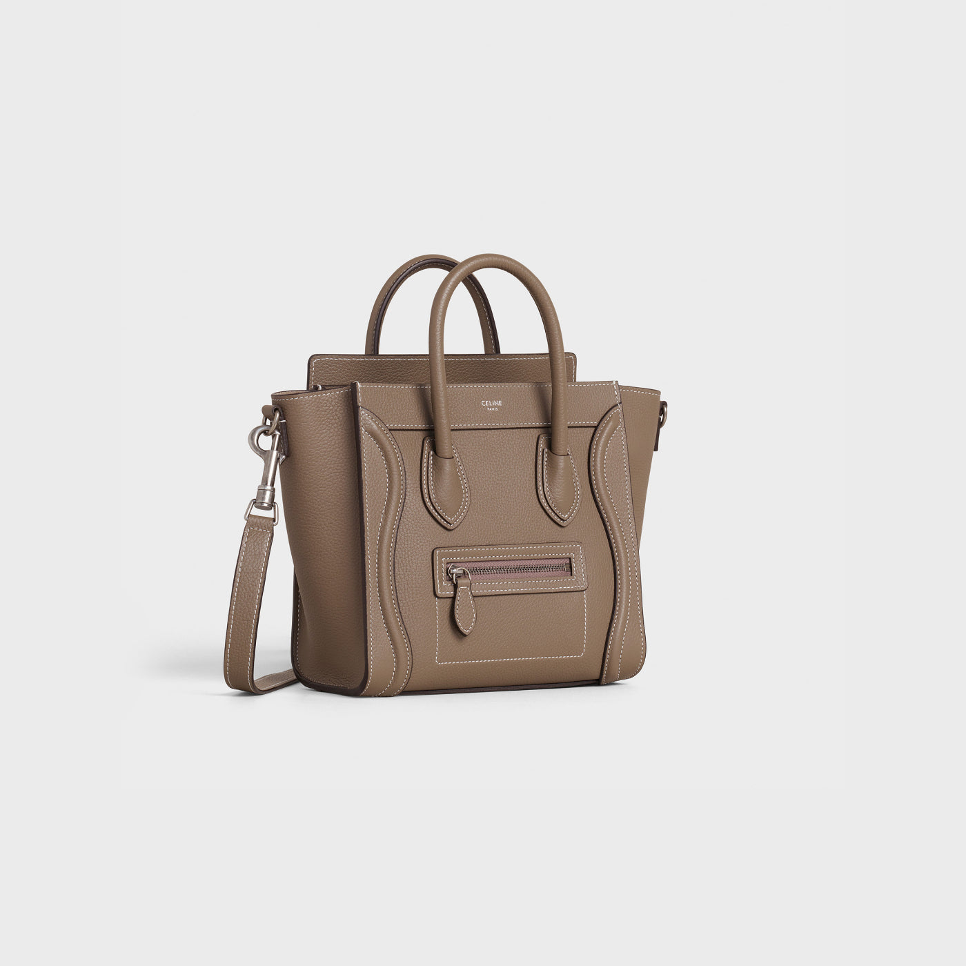 Nano Luggage Bag In Drummed Calfskin