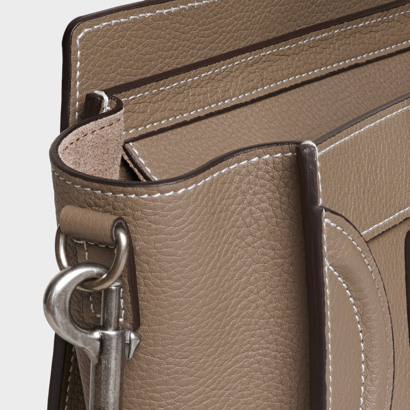 Nano Luggage Bag In Drummed Calfskin