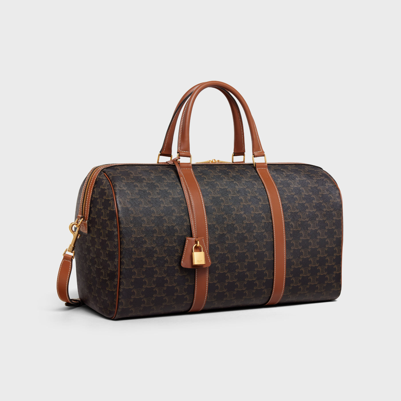 Medium Travel Bag In Triomphe Canvas And Calfskin