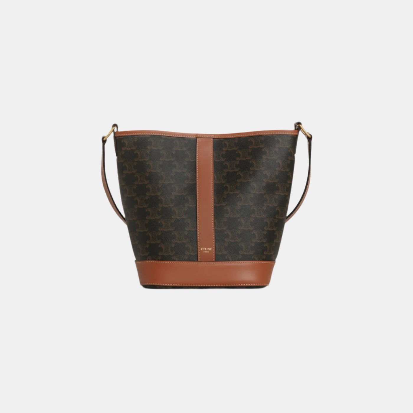 Small Bucket In Triomphe Canvas And Calfskin