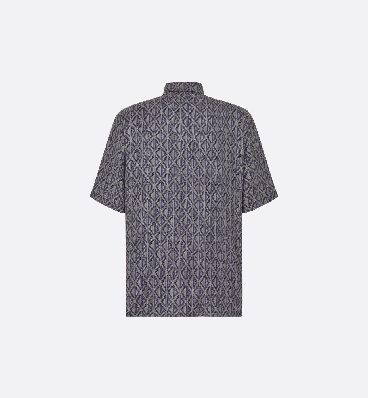 Cd Diamond Short-Sleeved Shirt Deep Gray Silk Twill