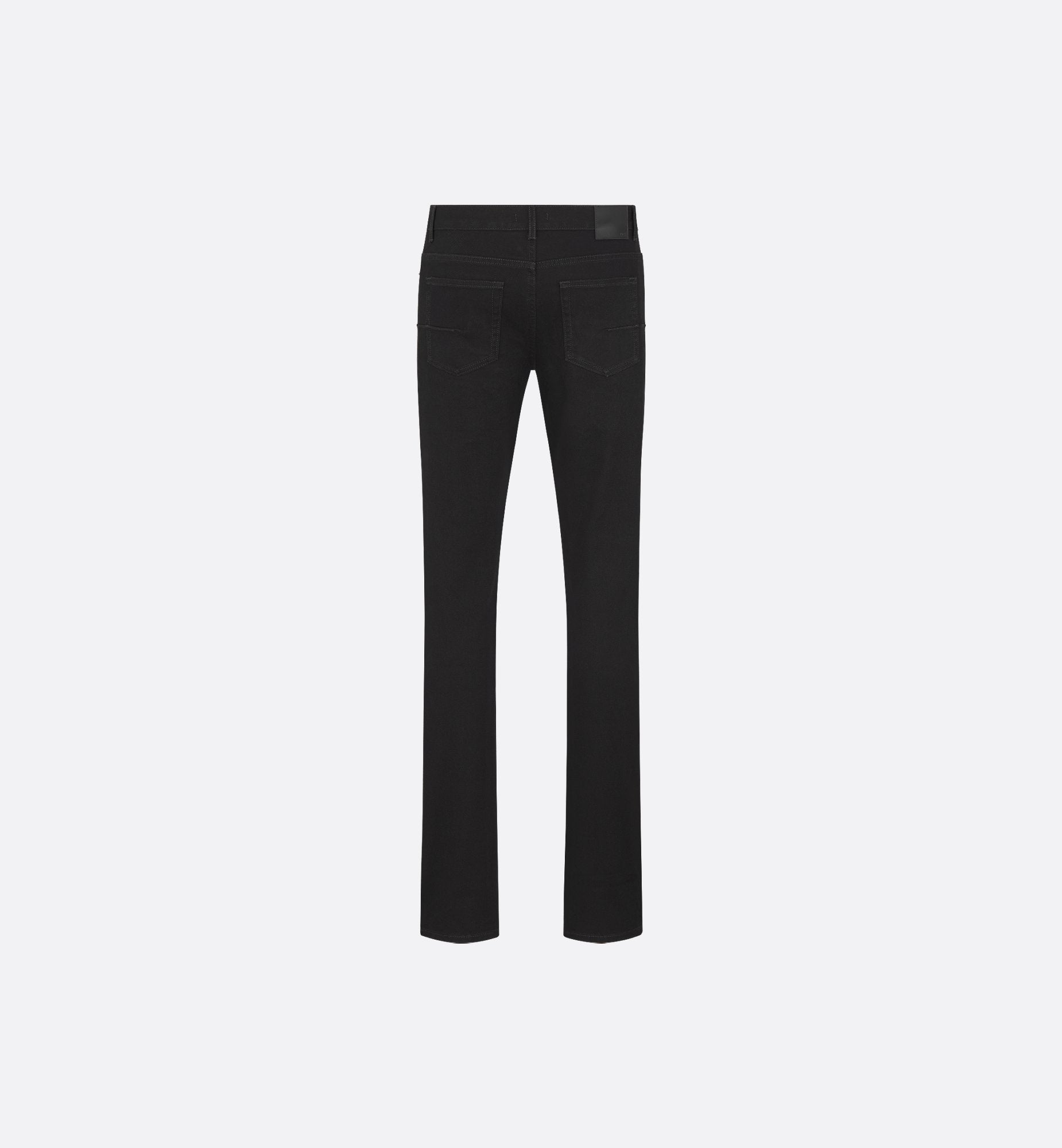 Long Slim-Fit Jeans Black Cotton Denim