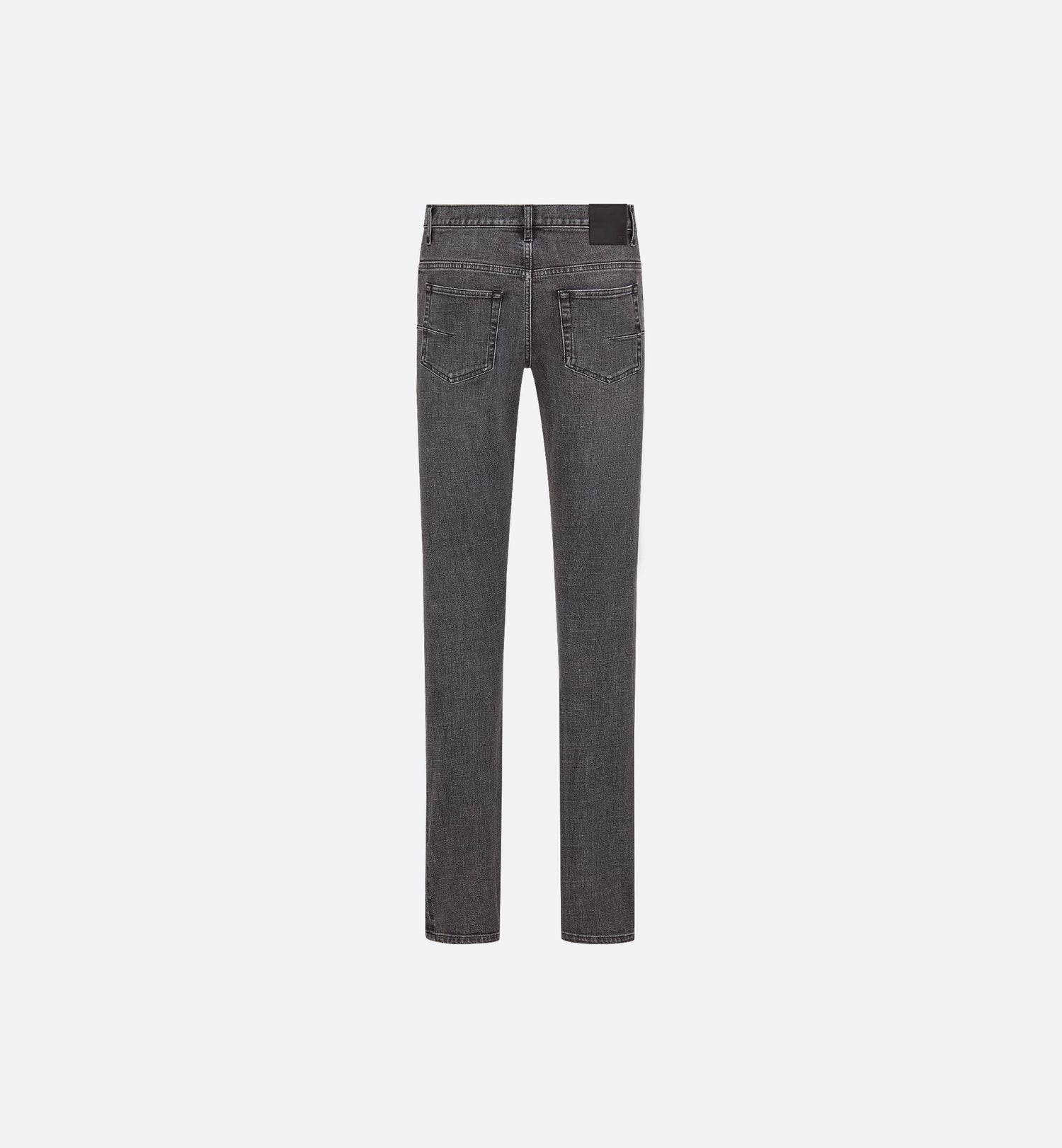 Long Slim-Fit Jeans Gray Cotton Denim