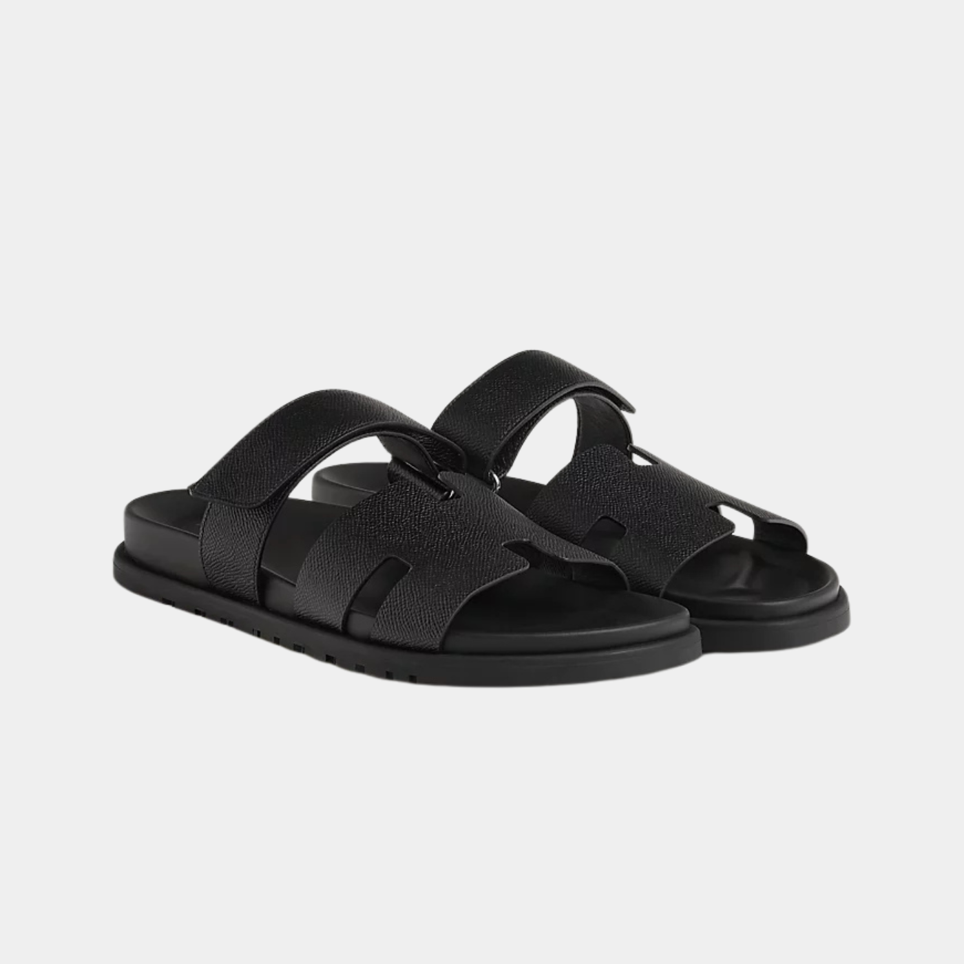 Chypre Sandal - Black Epsom