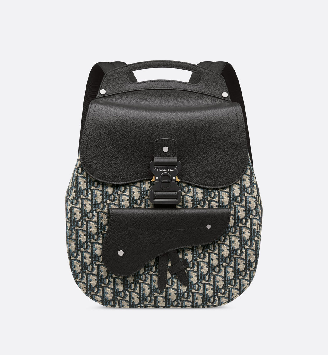 Gallop Backpack Beige And Black Dior Oblique Jacquard With Black Grained Calfskin