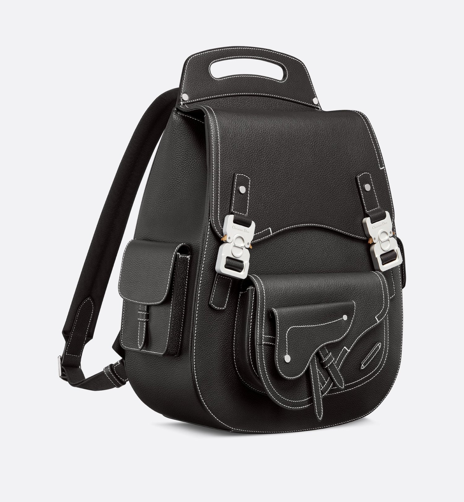 Maxi Gallop Backpack Black Grained Calfskin