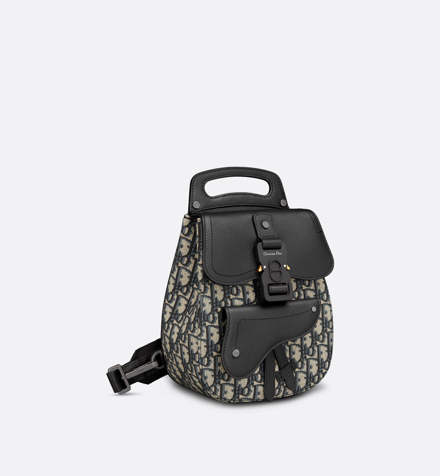 Gallop Sling Bag Beige And Black Dior Oblique Jacquard And Black Grained Calfskin