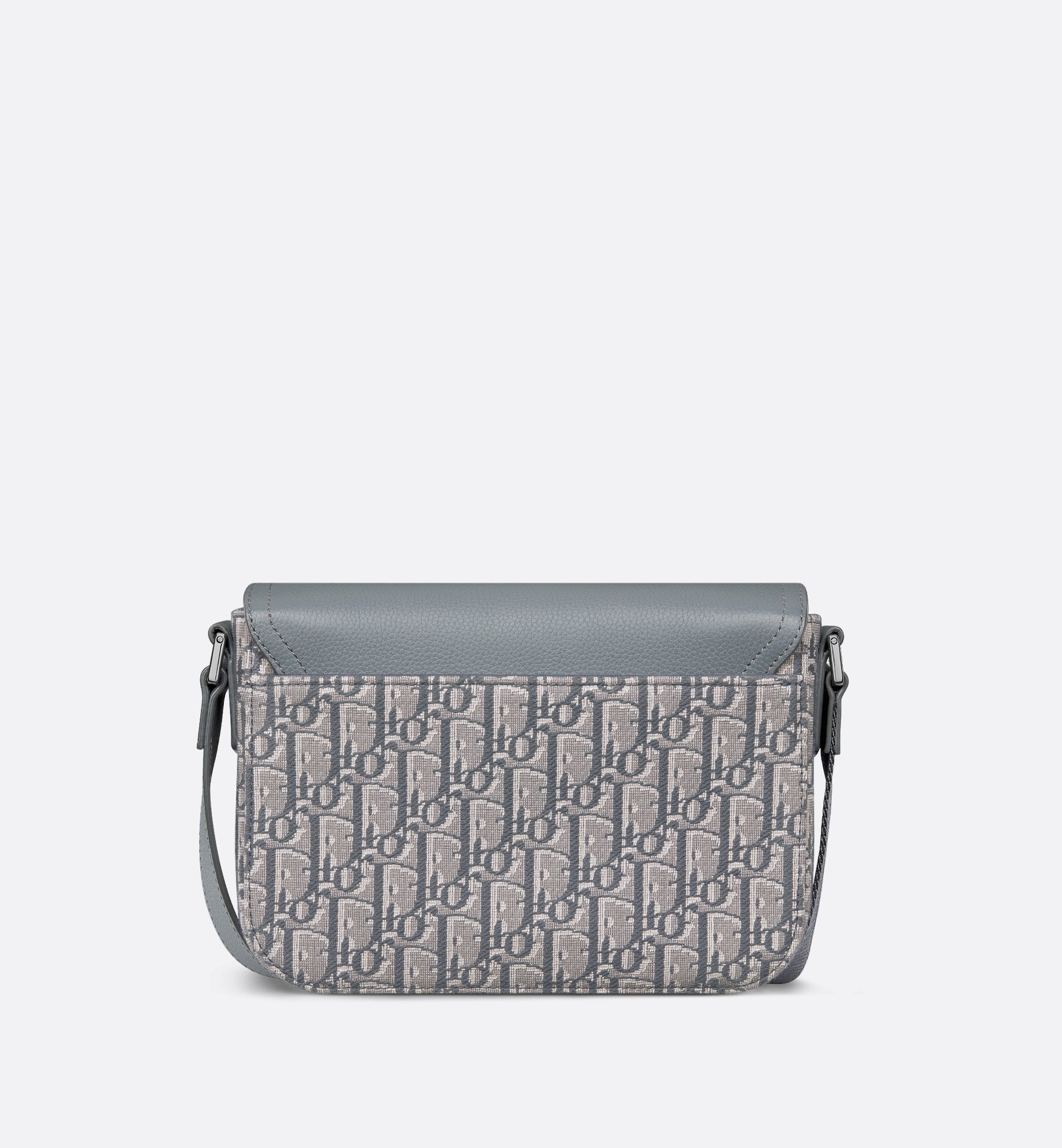 Small Saddle Messenger Bag With Flap Deep Gray Dior Oblique Jacquard And Deep Gray Grained Calfskin