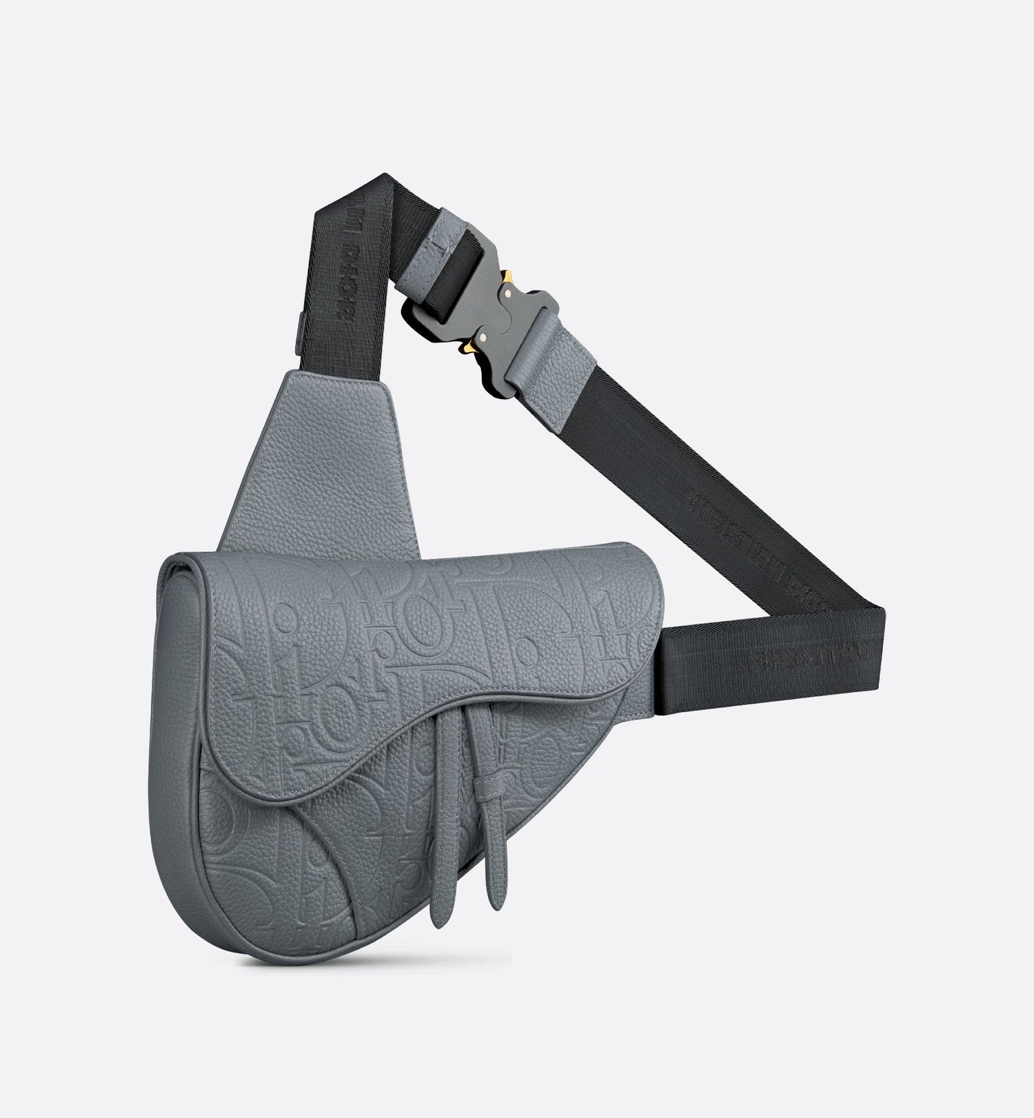 Saddle Bag Deep Gray Dior Gravity Leather And Deep Gray Grained Calfskin